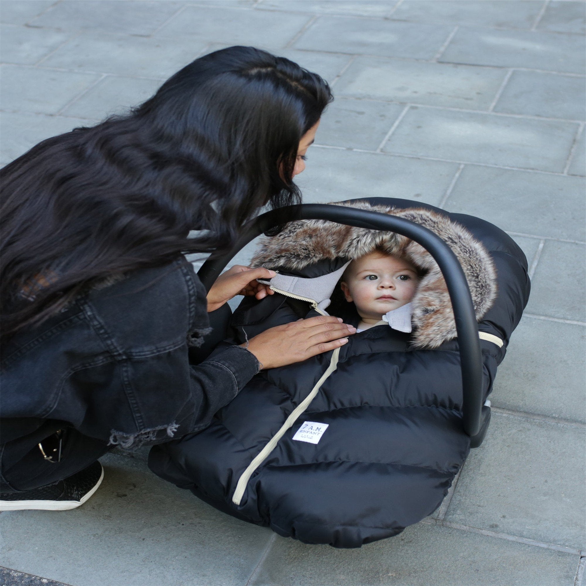 Premium Car Seat Cocoon for Baby - Soft & Warm Tundra Style - Perfect for Winter Travel, Stroller, and Outdoor Adventures
