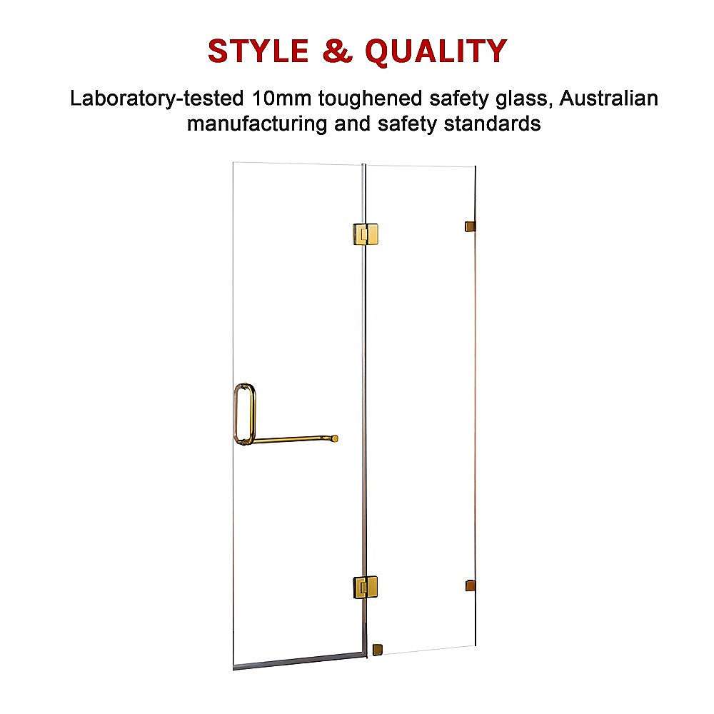 10mm Frameless Shower Screen 120x200cm Wall to Wall Bathroom Glass Enclosure - Perfect for Modern Walk-in Showers and Spa-Like Bathroom Upgrades