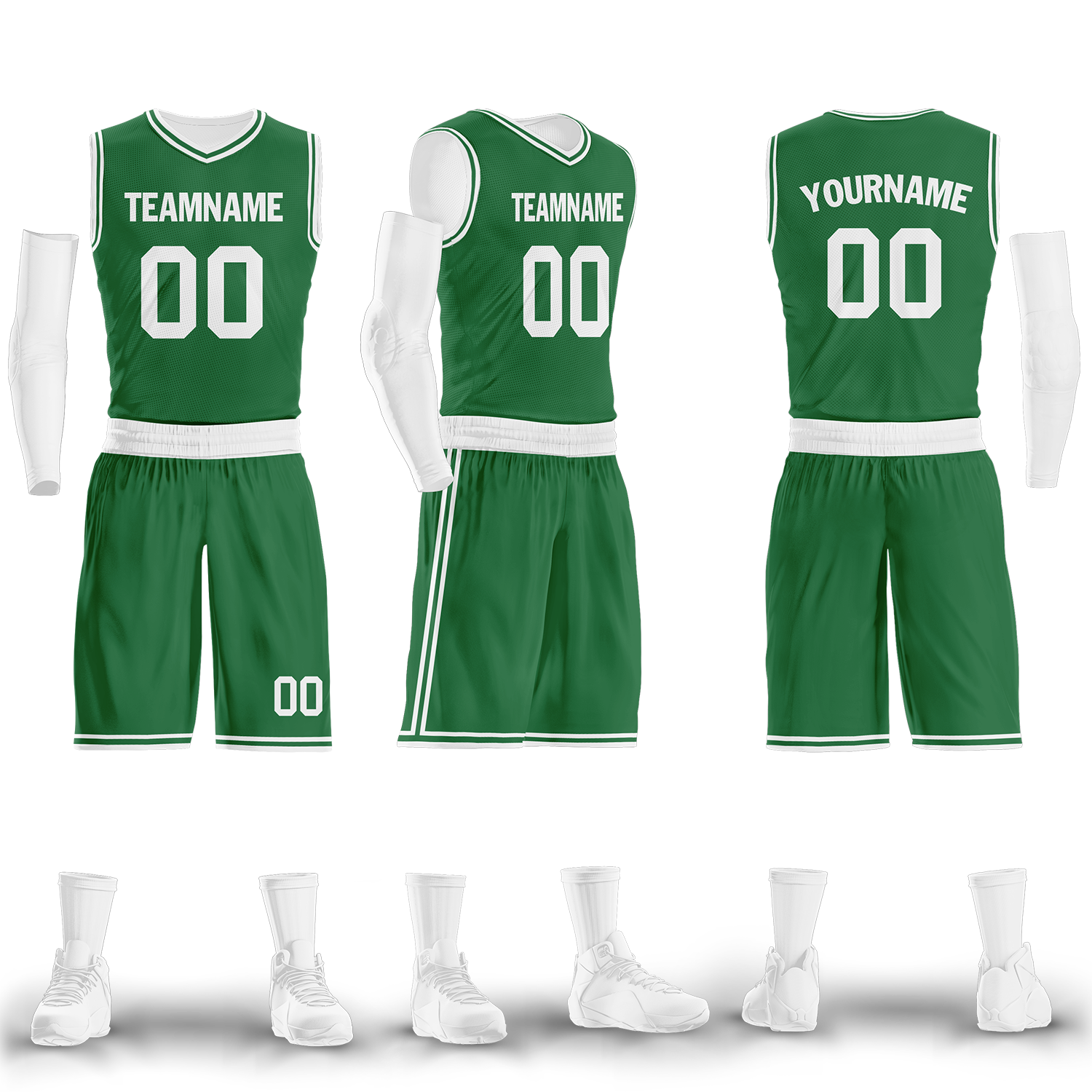 Custom Green Classic Style Basketball Jersey BBJ01 - High-Quality Sports Uniform for Men & Women - Perfect for Team Games, Training, and Fan Apparel
