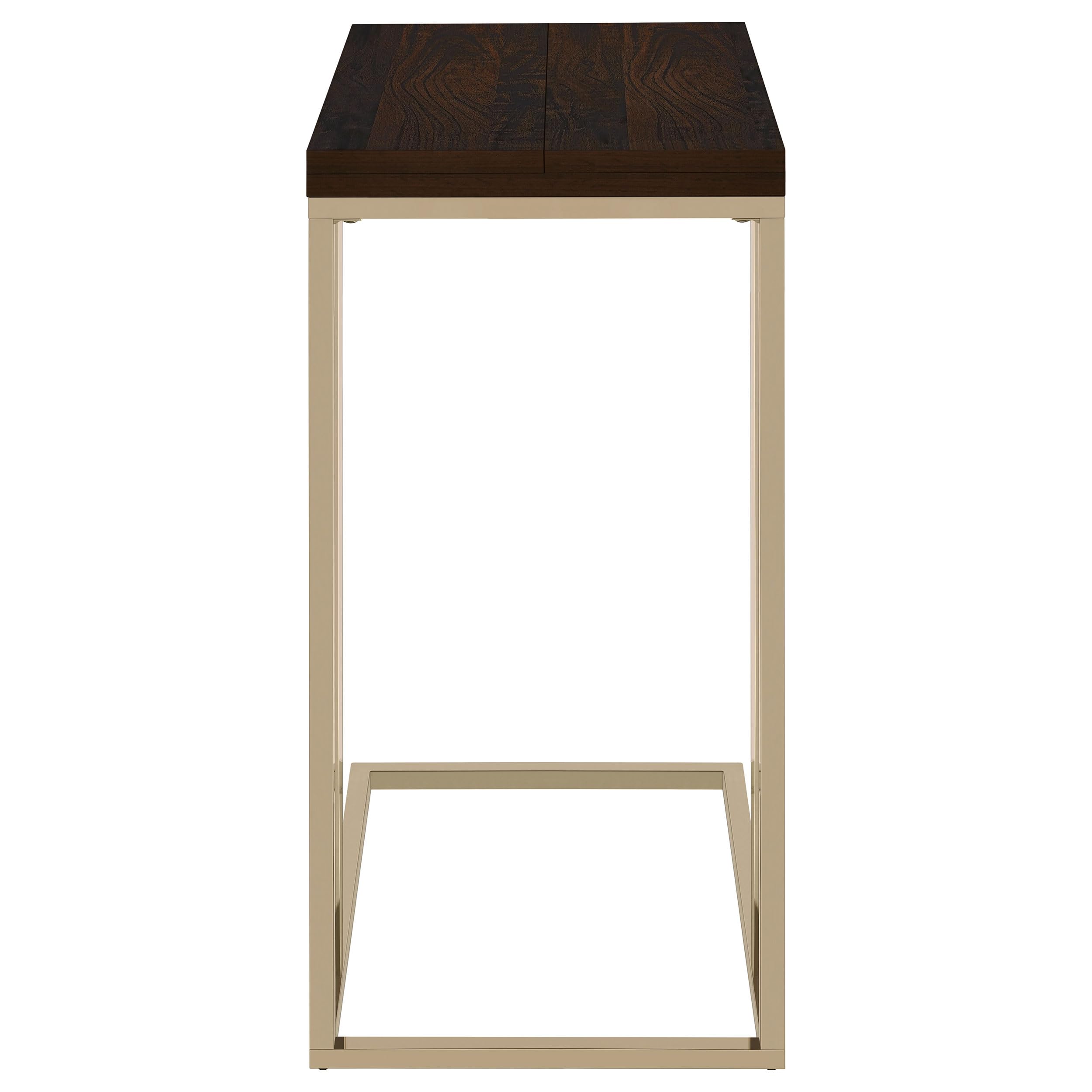 Expandable Rotating Top Snack Table - Coaster Home Furnishings Chestnut End Table for Living Room, Bedroom & Small Spaces