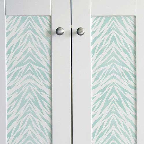 Zebra Stripes Furniture Stencil - DIY Wood Painting Template for Home Decor, Cabinets & Walls - Perfect for Animal Print Designs, Nursery Room Makeover & Boho Chic Style Projects