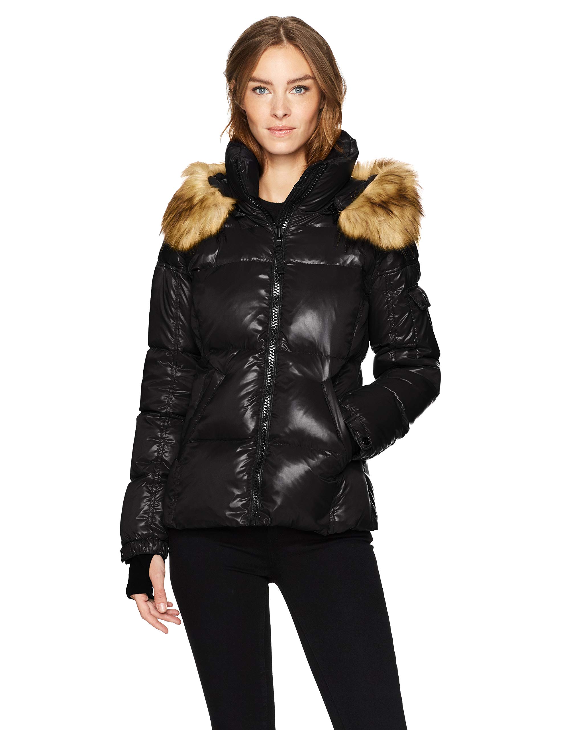 Women's S13 Kylie Down Puffer Jacket with Faux Fur Hood - Winter Warm Coat for Cold Weather, Snow, Outdoor Activities & Fashion