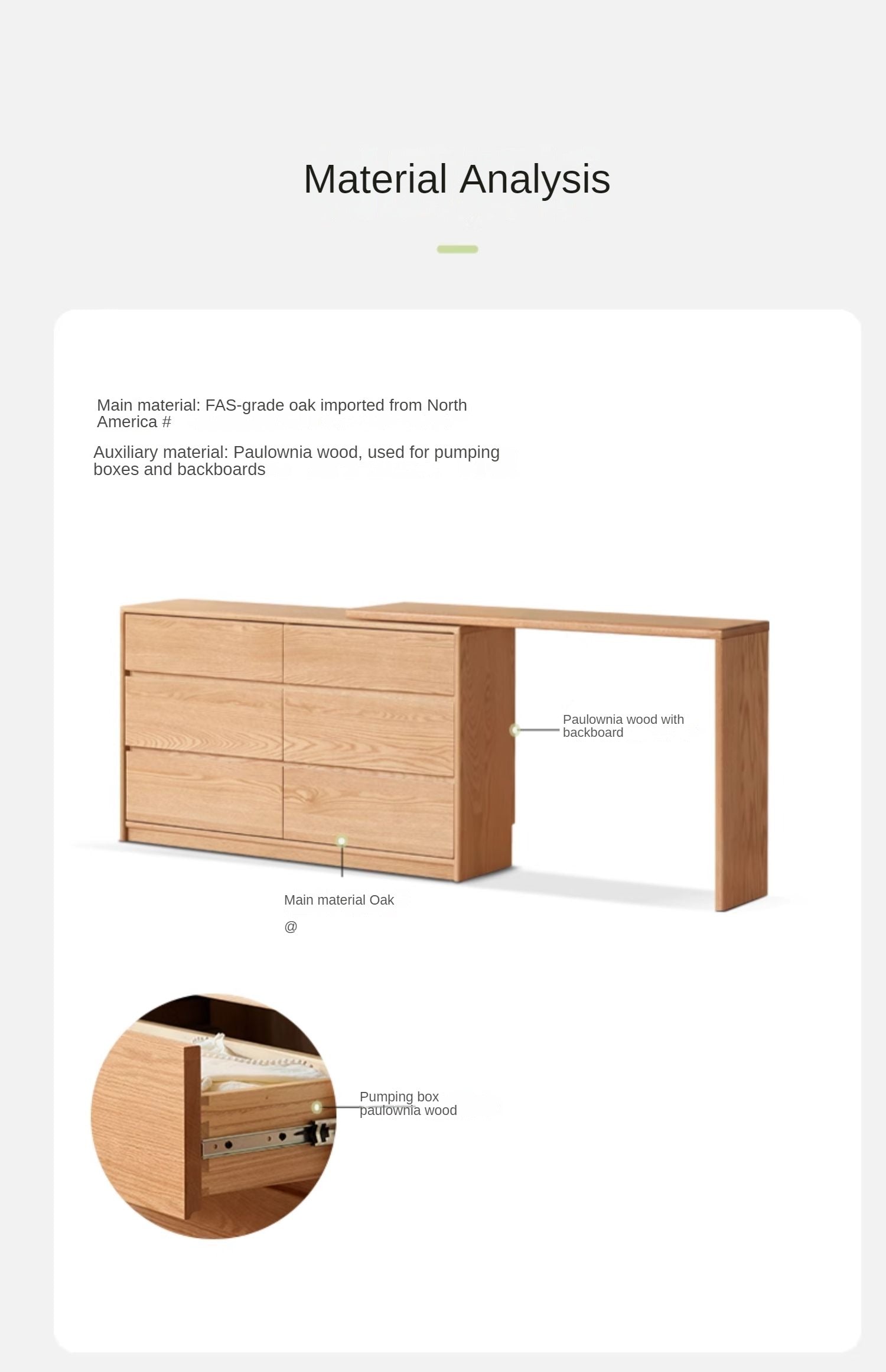 Solid Oak Wood Ultra Narrow Dressing Table - Compact Vanity Desk for Small Spaces, Bedroom, Apartment & Dorm Room