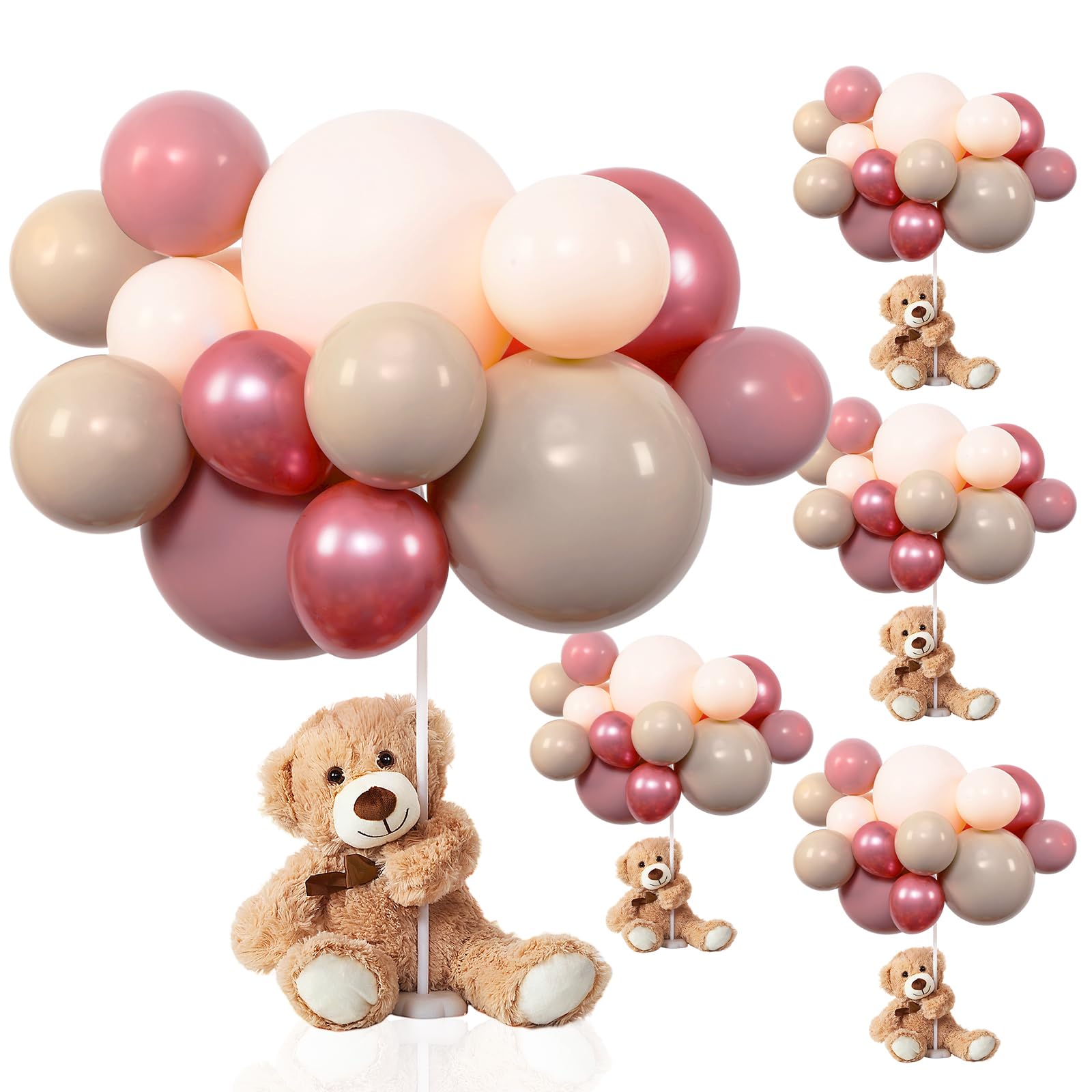 Meooeck 185-Piece Bear Baby Shower Party Decorations Kit - Includes 5x 13.5