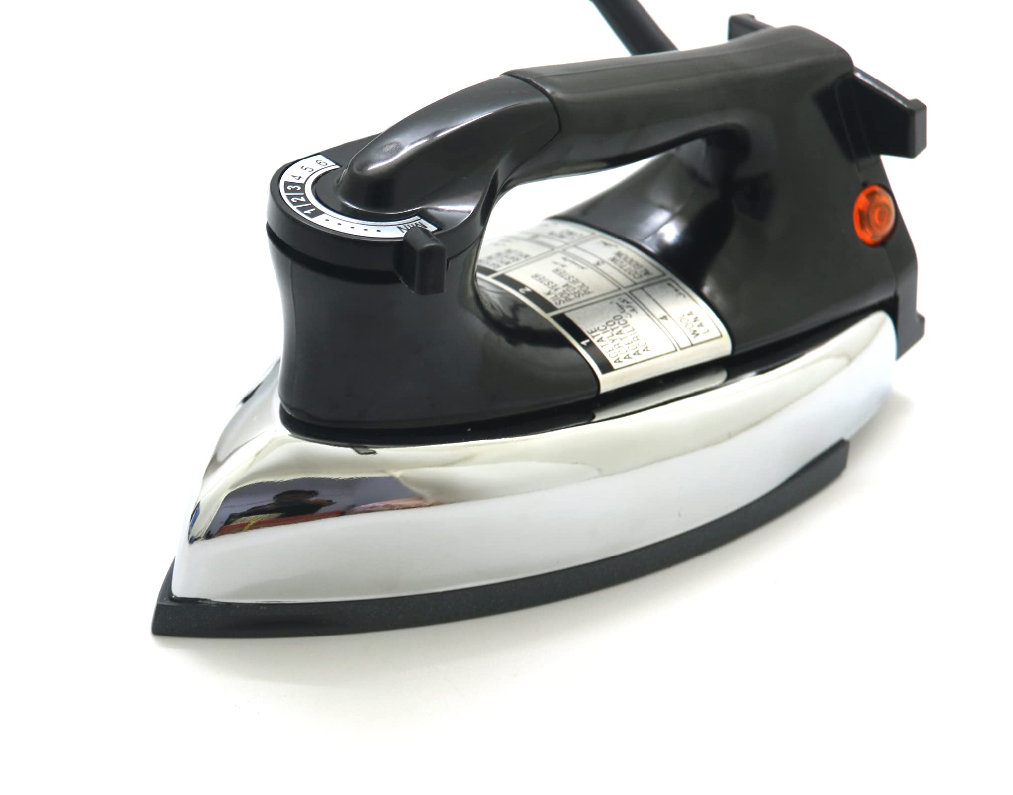 Heavy Duty Professional Dry Iron - No Steam, No Holes, 9 Ft Power Cord, Non-Stick Soleplate with Overheat Protection | Perfect for Home Clothes Ironing, Tailoring Shops & Industrial Use