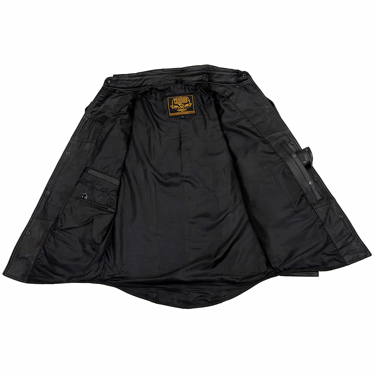 Milwaukee Leather LKM1600 Men's Black Lightweight Biker Jacket - Motorcycle Riding, Casual Wear & Outdoor Adventure Apparel