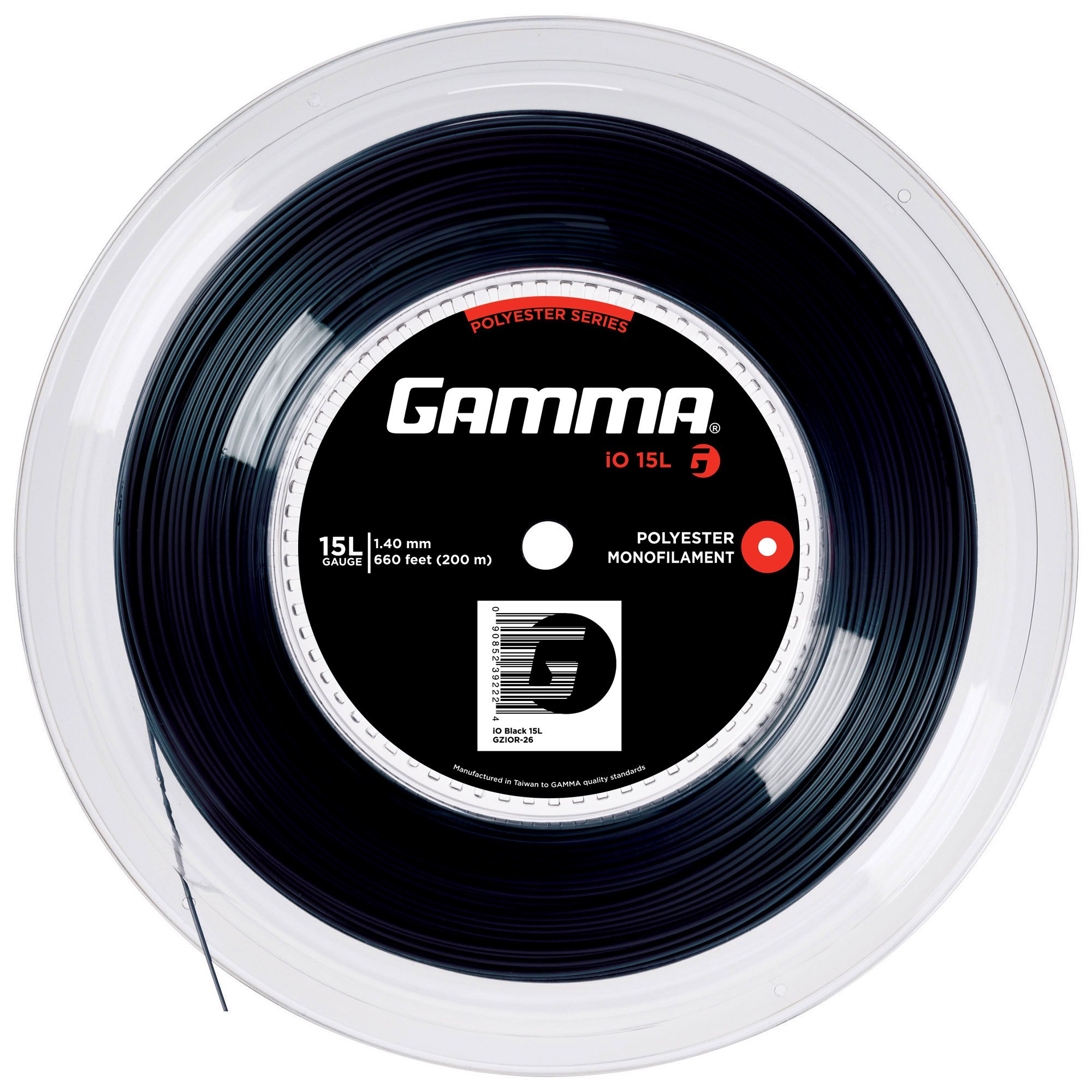Gamma Sports iO 15L Tennis String Reel - 660 Feet Premium Tennis String for Racquet Restringing | Perfect for Professional Players & Tennis Enthusiasts | Ideal for Tournaments, Training & Home Stringing