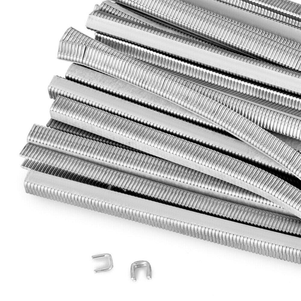 5 Boxes Aluminum U-Shape Sausage Clips (4000pcs/Box) - Heavy Duty U-Clips for Sausage Tying, Commercial Food Processing & Supermarket Tightening Machines