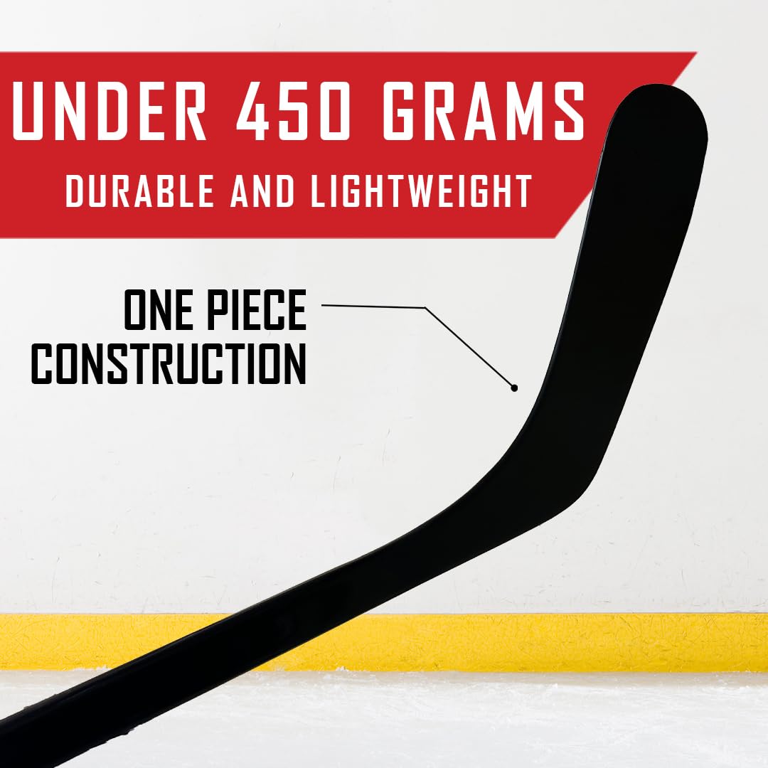 Best Senior Hockey Stick - 100% Carbon Fiber, Lightweight & Durable for Explosive Shots & Puck Control - Perfect for Competitive Play & Training Sessions
