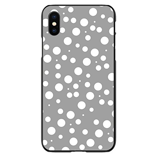 Grey White Bubbles Polka Dots On Black Case