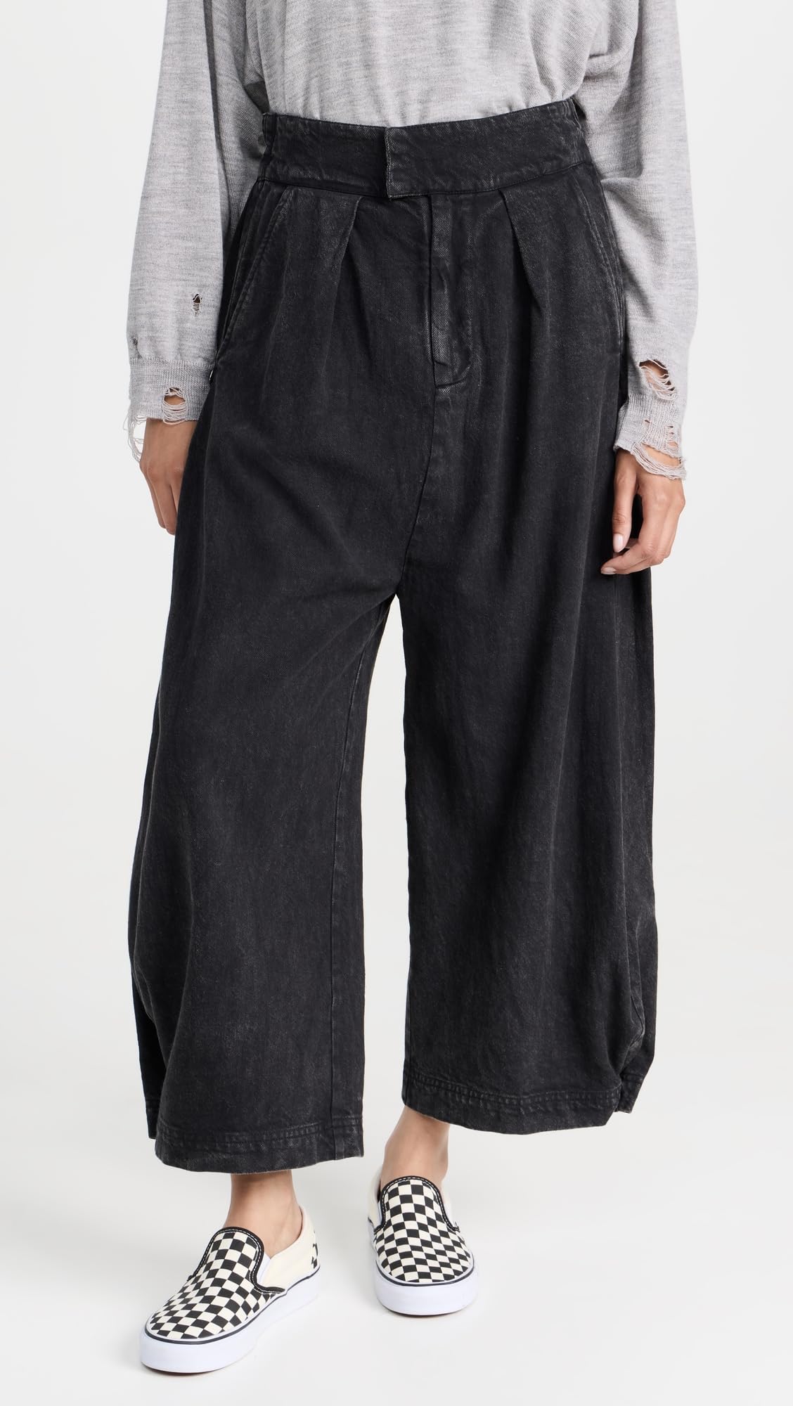 Free People Women's Cool Harbor Wide Leg Pants - Soft Linen Blend High Waist Casual Beach Pants for Summer Vacation & Boho Style Outfits