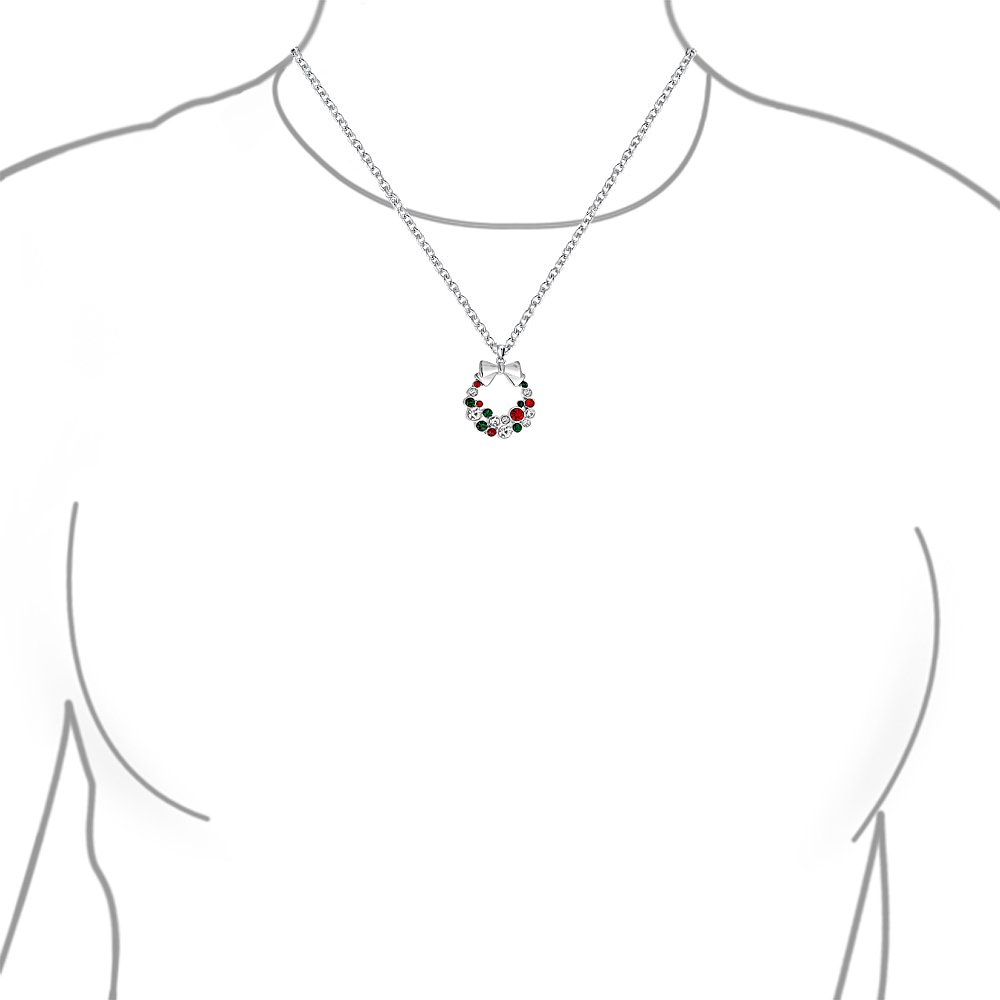 Sparkling Christmas Jewelry Set - Crystal Earrings & Pendant for Women - Holiday Party Gift