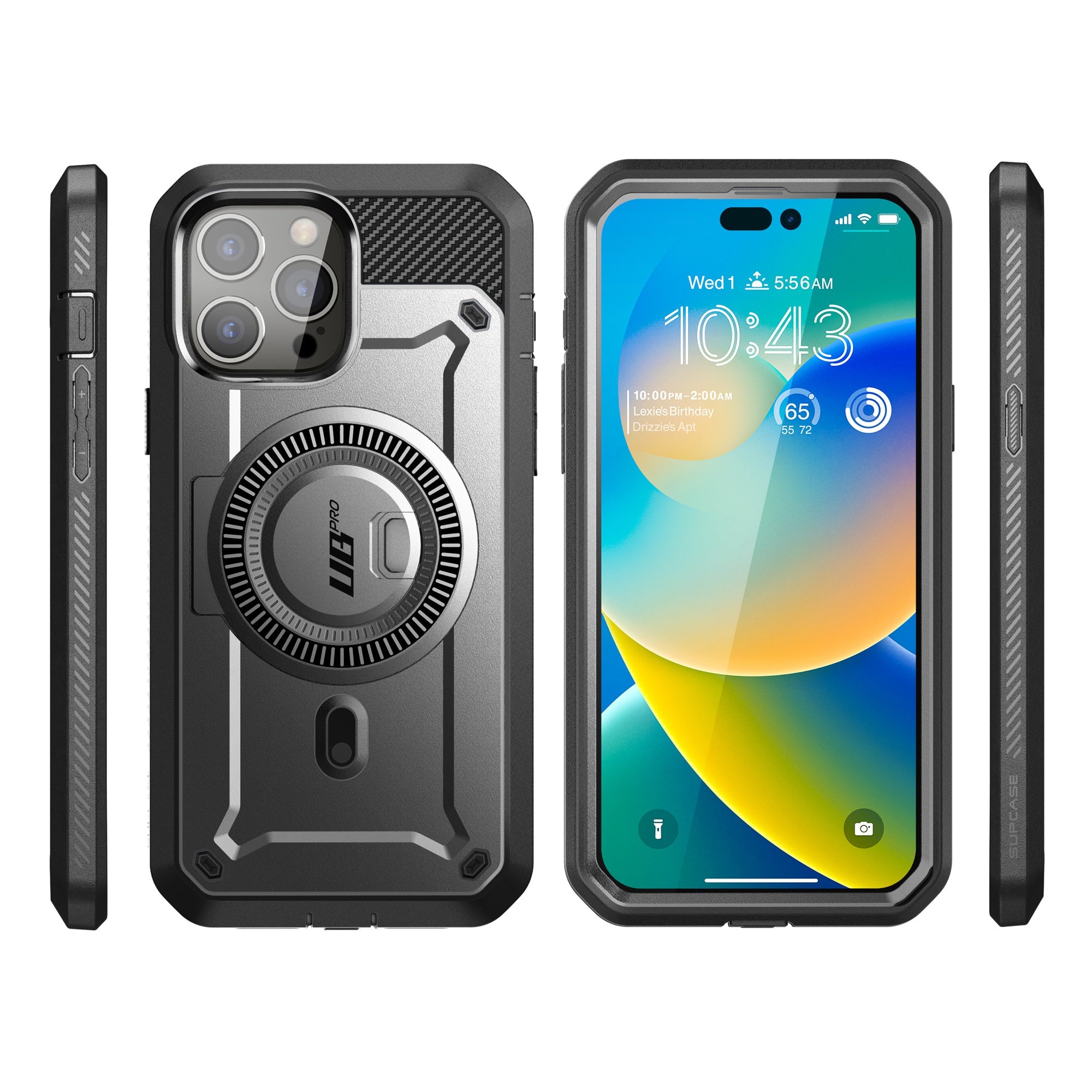 iPhone 14 Pro Max 6.7 Inch Unicorn Beetle Pro Mag Rugged MagSafe Case - Gun Metal | Shockproof Protective Cover with Magnetic Charging | Perfect for Outdoor, Travel & Daily Use