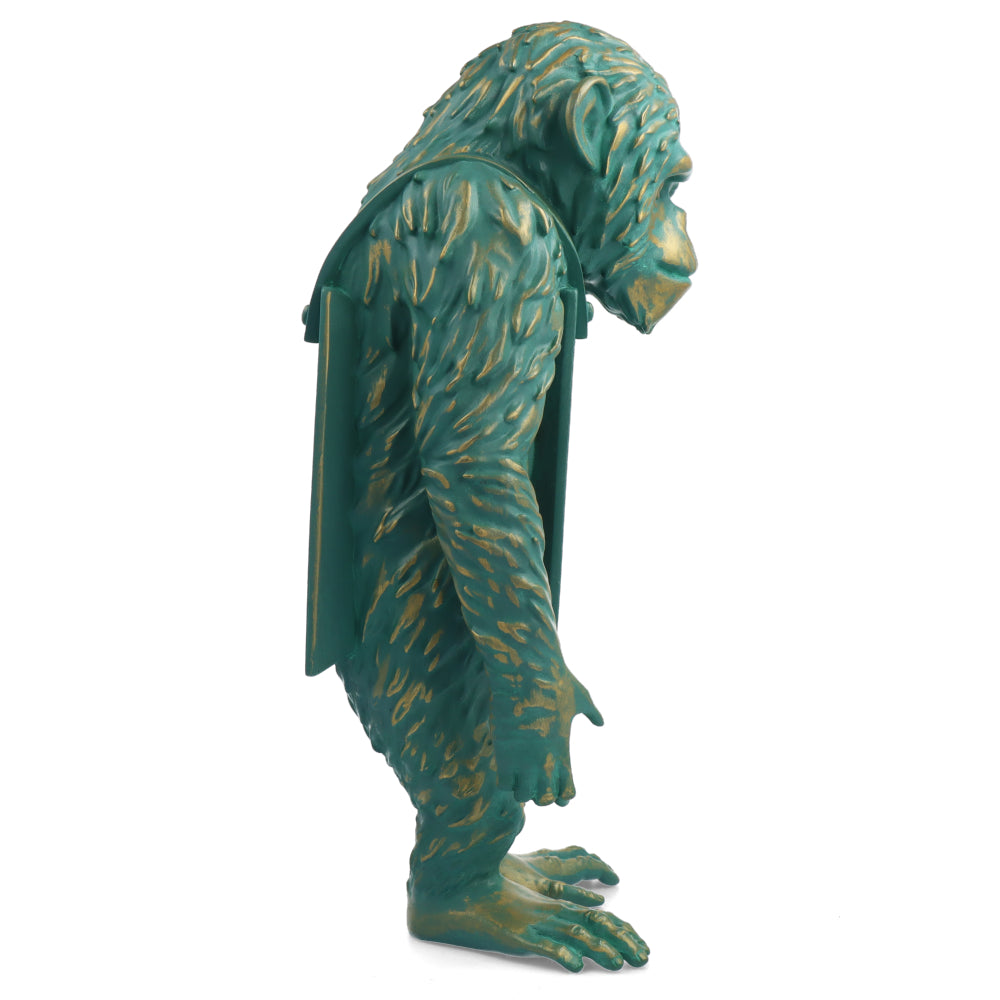 Banksy X Medicom Toy Monkey Sign Bronze Statue - Unique Art Collectible for Home Decor & Office Display