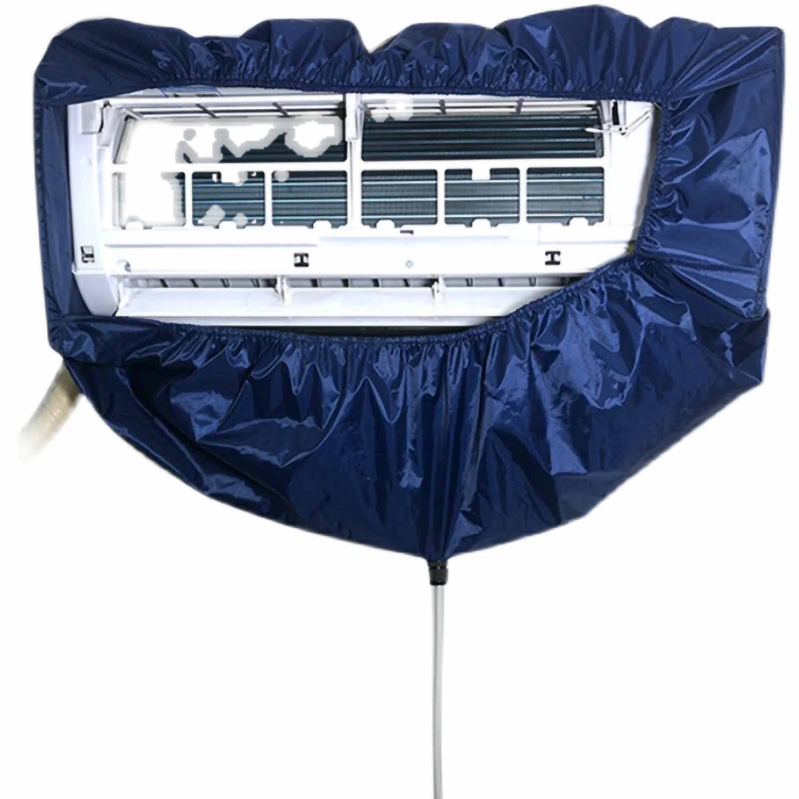 YWZQY Air Conditioner Cleaning Cover - Waterproof Dust Protector Bag for Wall-Mounted Split AC Units (1-1.5P/2-3P) | Blue Color | Perfect for Home & Office AC Maintenance During Cleaning Season