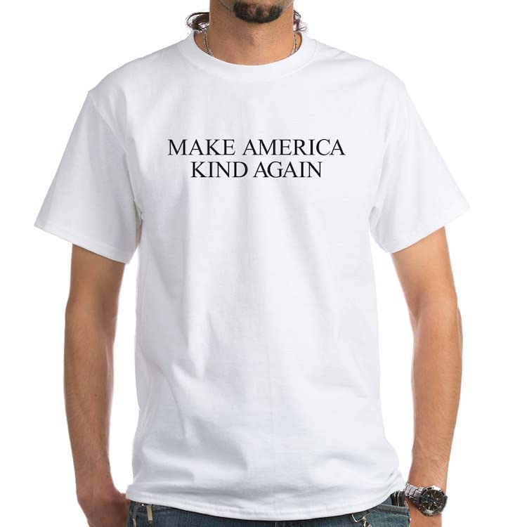 Make America Kind Again White Cotton T-Shirt for Men & Women - Comfortable Unisex Tee for Casual Wear, Political Events & Patriotic Outfits
