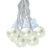 10 Foot LED G40 Sparkle Outdoor Patio String Lights with 10 Warm White Globe Bulbs - Bistro Café Hanging Lights for Garden, Backyard, Wedding - C7/E12 Base White Wire - Weatherproof Decorative Lighting for Parties & Events