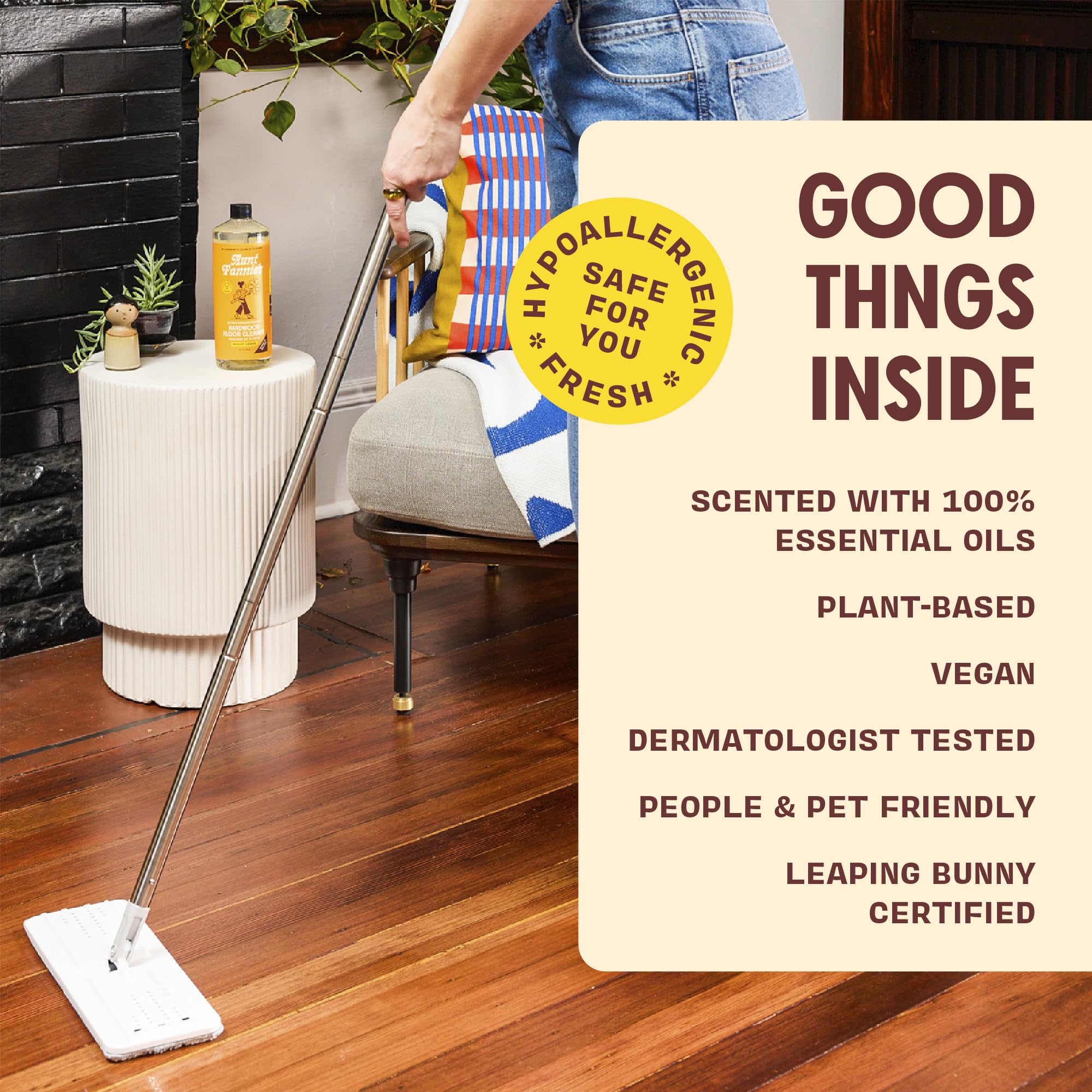 Aunt Fannie's Eco-Friendly Cleaning Bundle: Eucalyptus Vinegar Floor Wash & Lemon Hardwood Floor Cleaner - Perfect for Wood, Tile & Laminate Floors