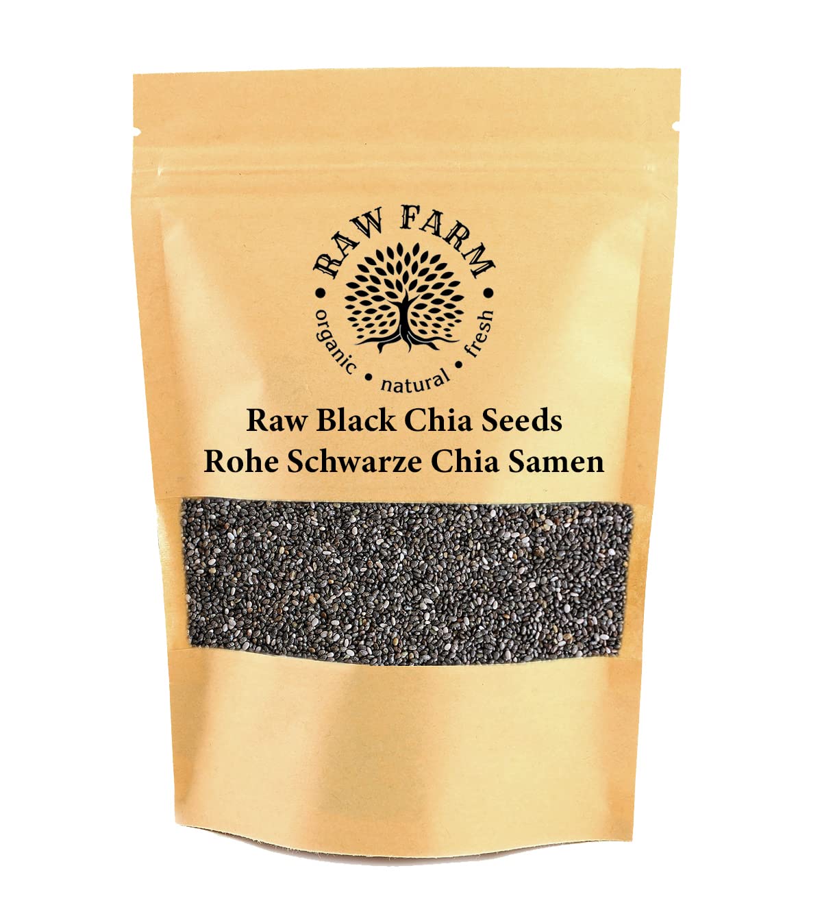 Organic Raw Black Chia Seeds 1kg (2.2lb) - Non-GMO, Gluten Free, Superfood for Smoothies, Baking & Healthy Recipes - Perfect for Pudding, Yogurt Topping & Weight Loss