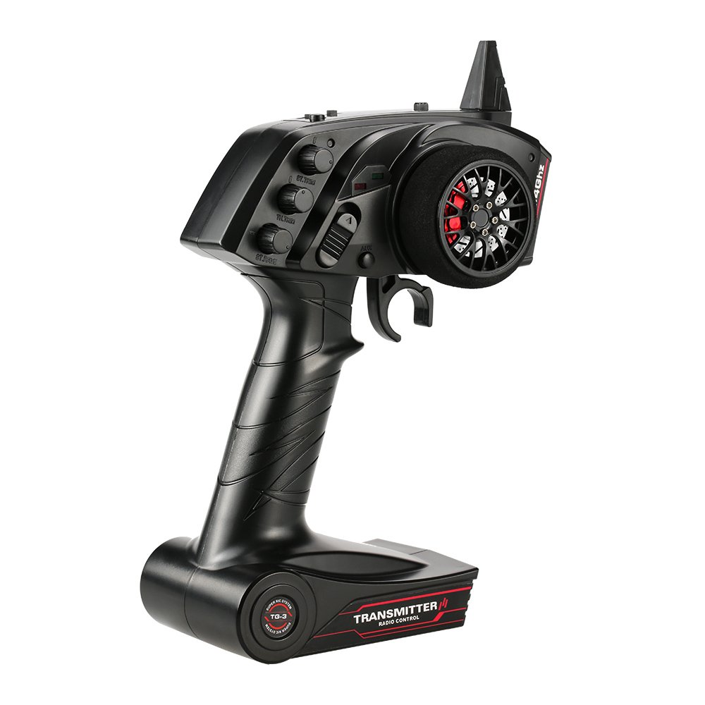 GoolRC TG3 2.4GHz 3CH Digital Radio Remote Control Transmitter & Receiver for RC Cars, Boats, Trucks - Perfect for Hobbyists, Racing and Outdoor Play