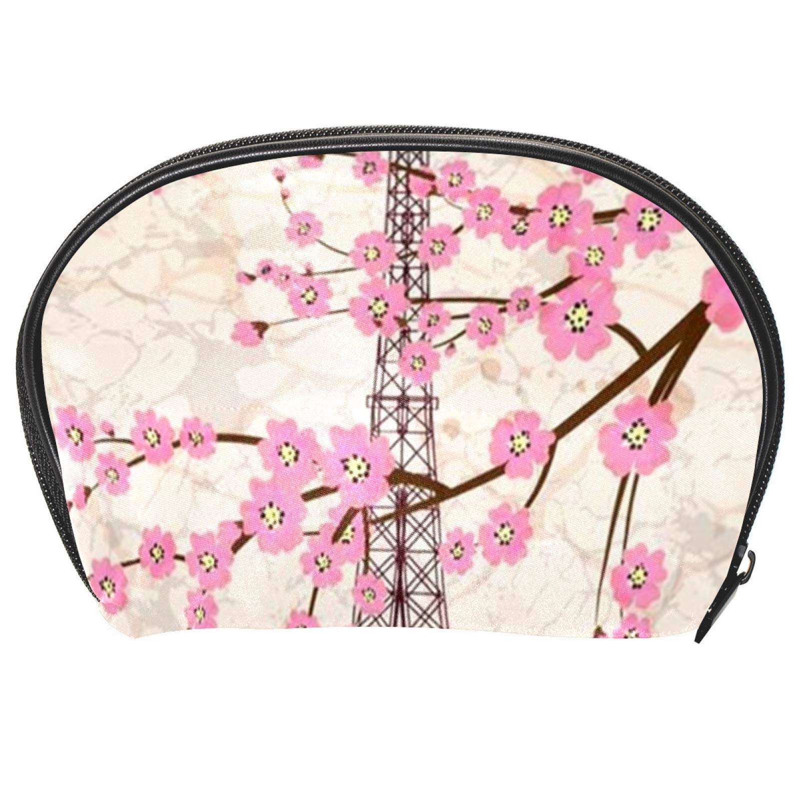 Waterproof Cosmetic Bag for Women - Travel Toiletry Organizer with Cherry Blossom Design - Perfect for Makeup & Travel Essentials