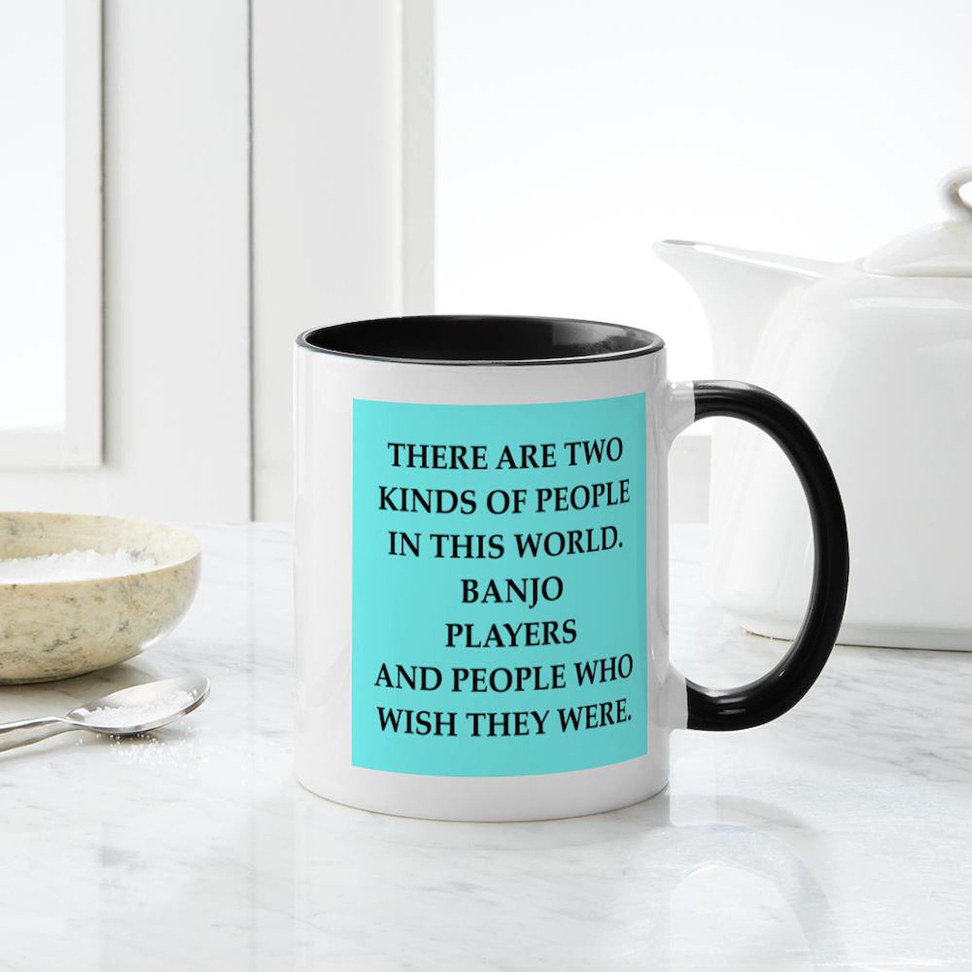 Banjo Mug 11 oz (325 ml) Ceramic Coffee Cup - Perfect for Tea, Coffee & Hot Chocolate - Ideal Gift for Musicians & Music Lovers - Great for Home, Office & Gifts