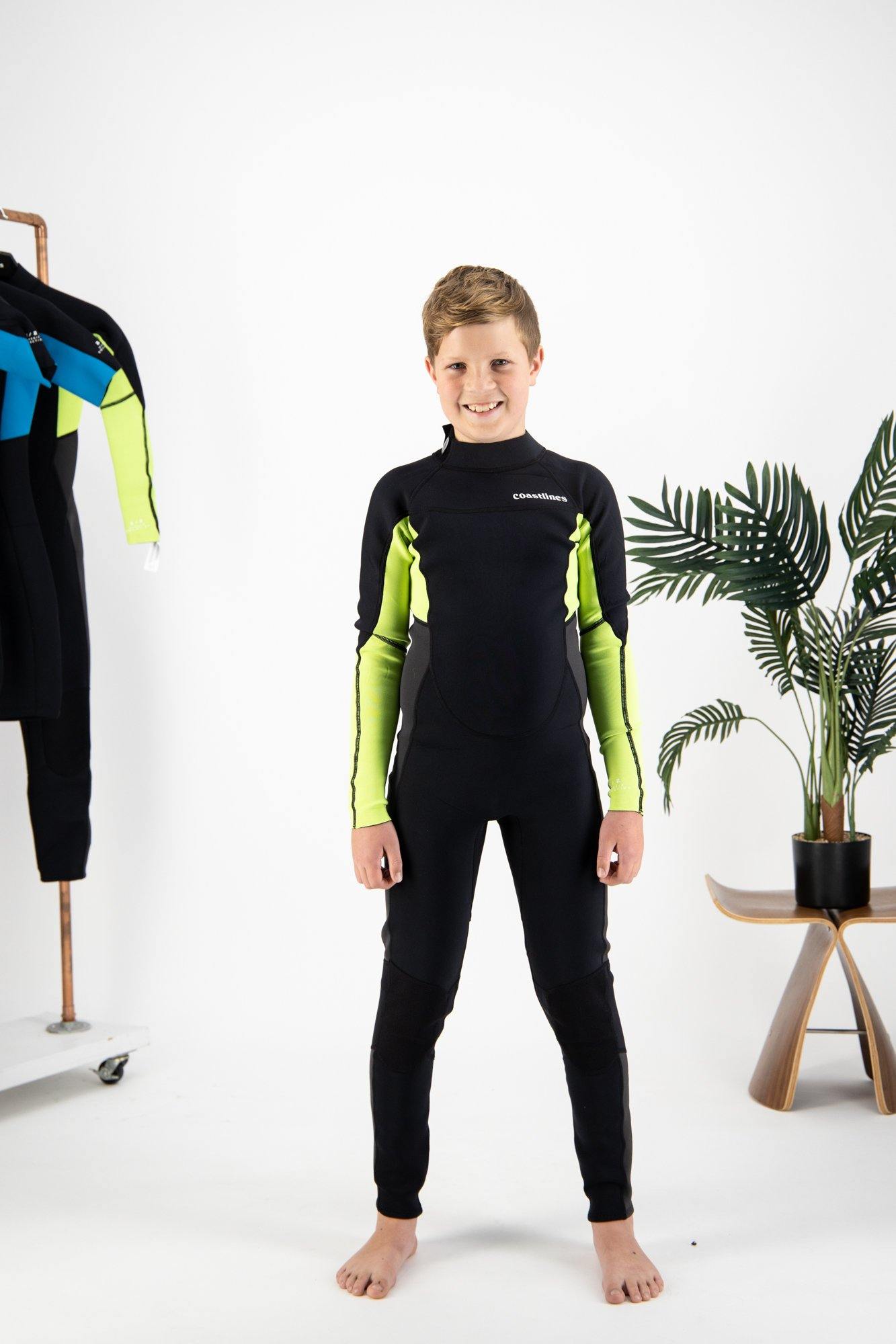 Classic Youth 3/2 Back Zip Steamer Wetsuit for Kids - Perfect for Surfing, Swimming & Water Sports