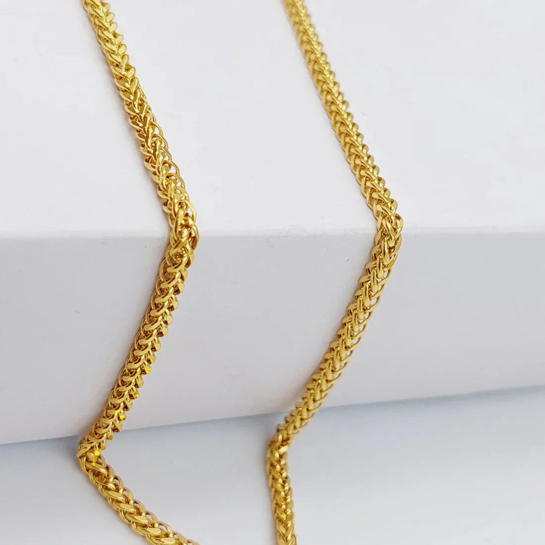 3mm Franco Chain Necklace 50cm - Elegant Gold or Silver Cuban Link Chain for Men & Women | Perfect for Layering, Gifting & Everyday Wear