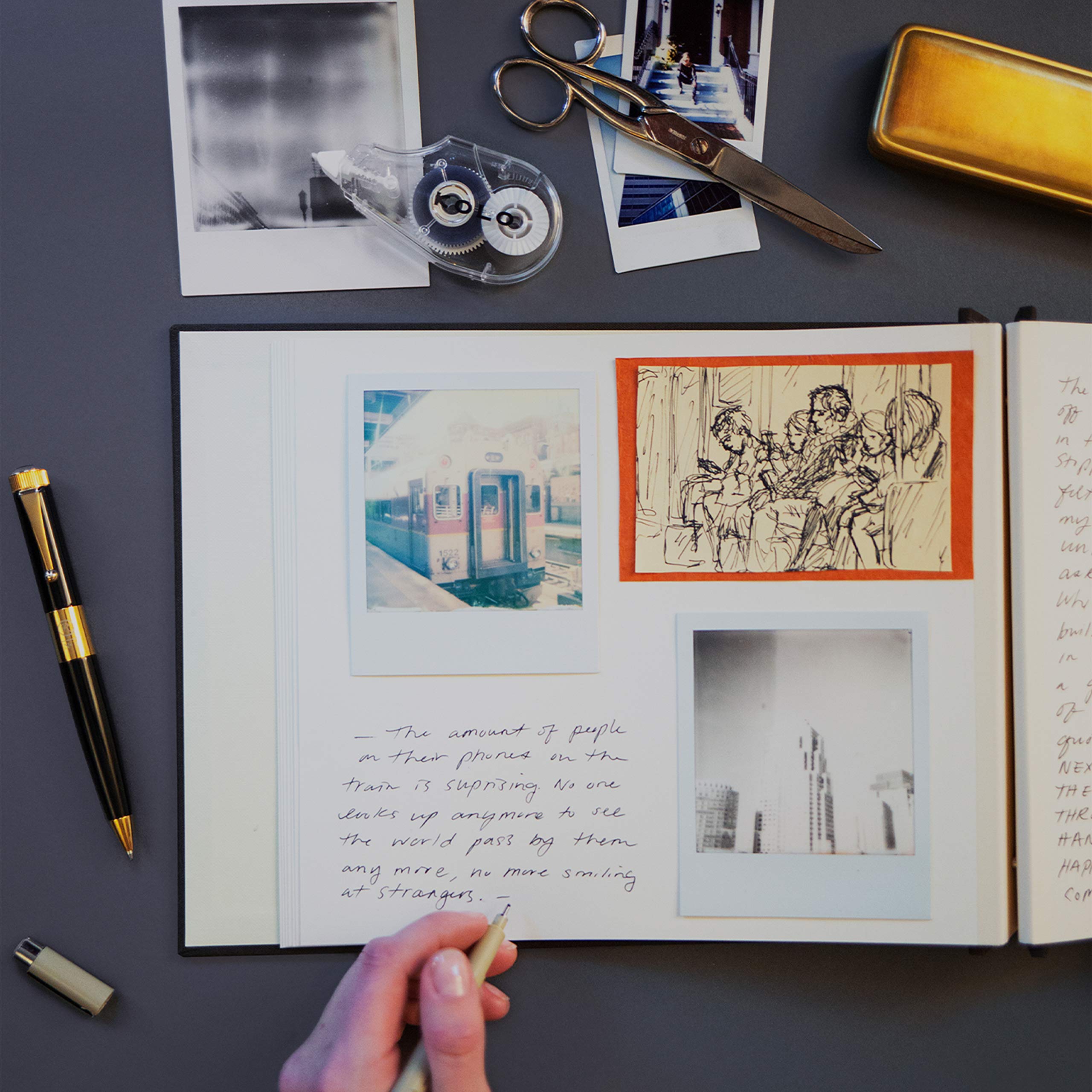 Kolo Newport Scrapbook Album 11x14 Inches - Premium Wedding Photo Book, Baby Memory Book & Travel Journal - Ocean Blue Design for Creative Scrapbooking Projects