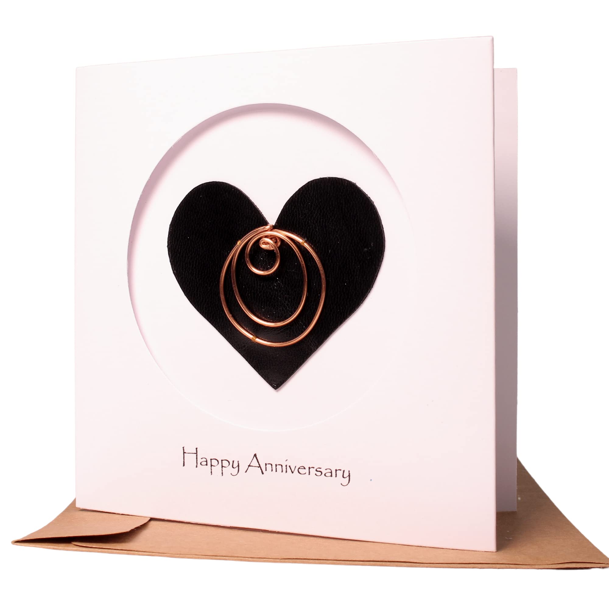 Personalized Initial Birthday Card with Copper Letter - Custom Happy Birthday Greeting Card for Women - Thoughtful Gift for Her, Perfect for Birthdays, Anniversaries & Special Occasions