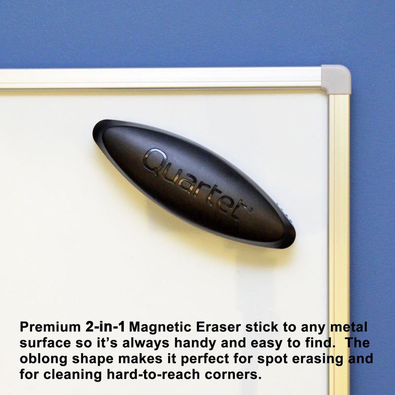 Premium Magnetic 2 in 1 Whiteboard & Chalkboard Eraser - Double-Sided Dry Erase & Chalkboard Cleaner for Classrooms, Offices & Home Use