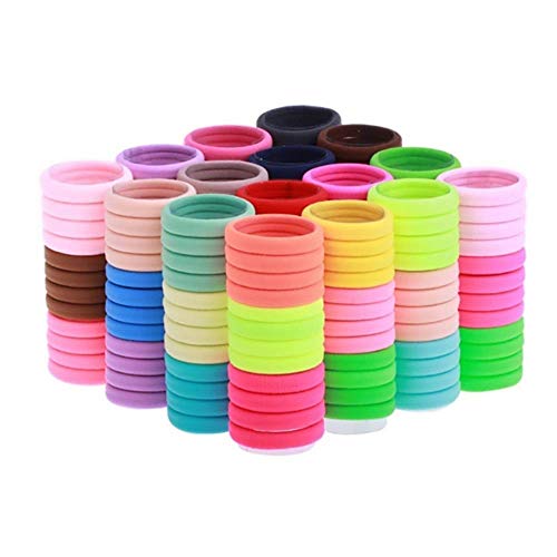 Jay Gopal Fashion Multicolor Neon Hair Bands - Soft Cotton Stretch Hair Ties for Women & Girls (Pack of 12) - Perfect for Sports, Workouts, and Everyday Styling