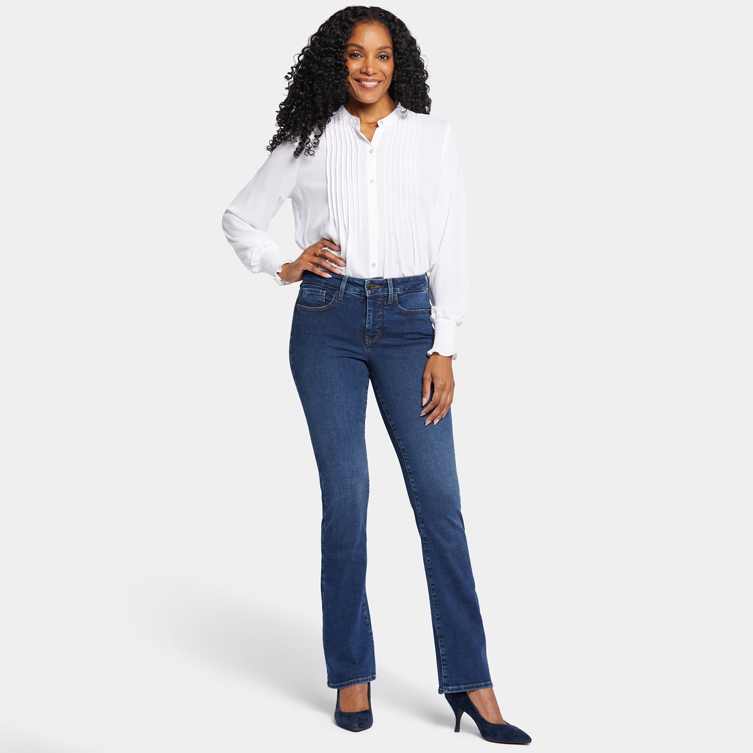 Barbara Bootcut Jeans for Women - Petite Fit in Cooper Wash | Comfortable Stretch Denim for Casual Wear & Everyday Outfits