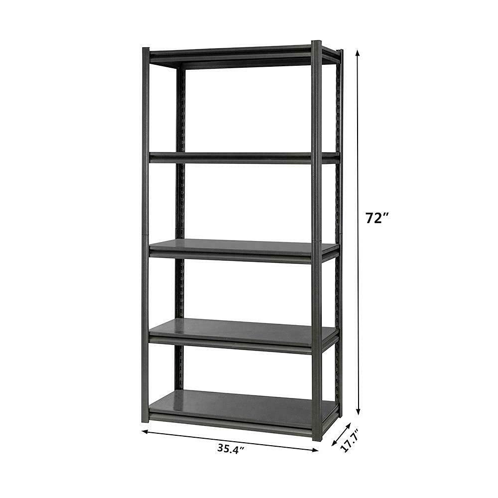 Heavy Duty 5-Tier Adjustable Steel Storage Rack - Multi-Use Organizer for Closet, Garage, Office & Bookshelf - Space Saving Solution by Magaz Storagerack - Perfect for Home Organization & Storage Needs