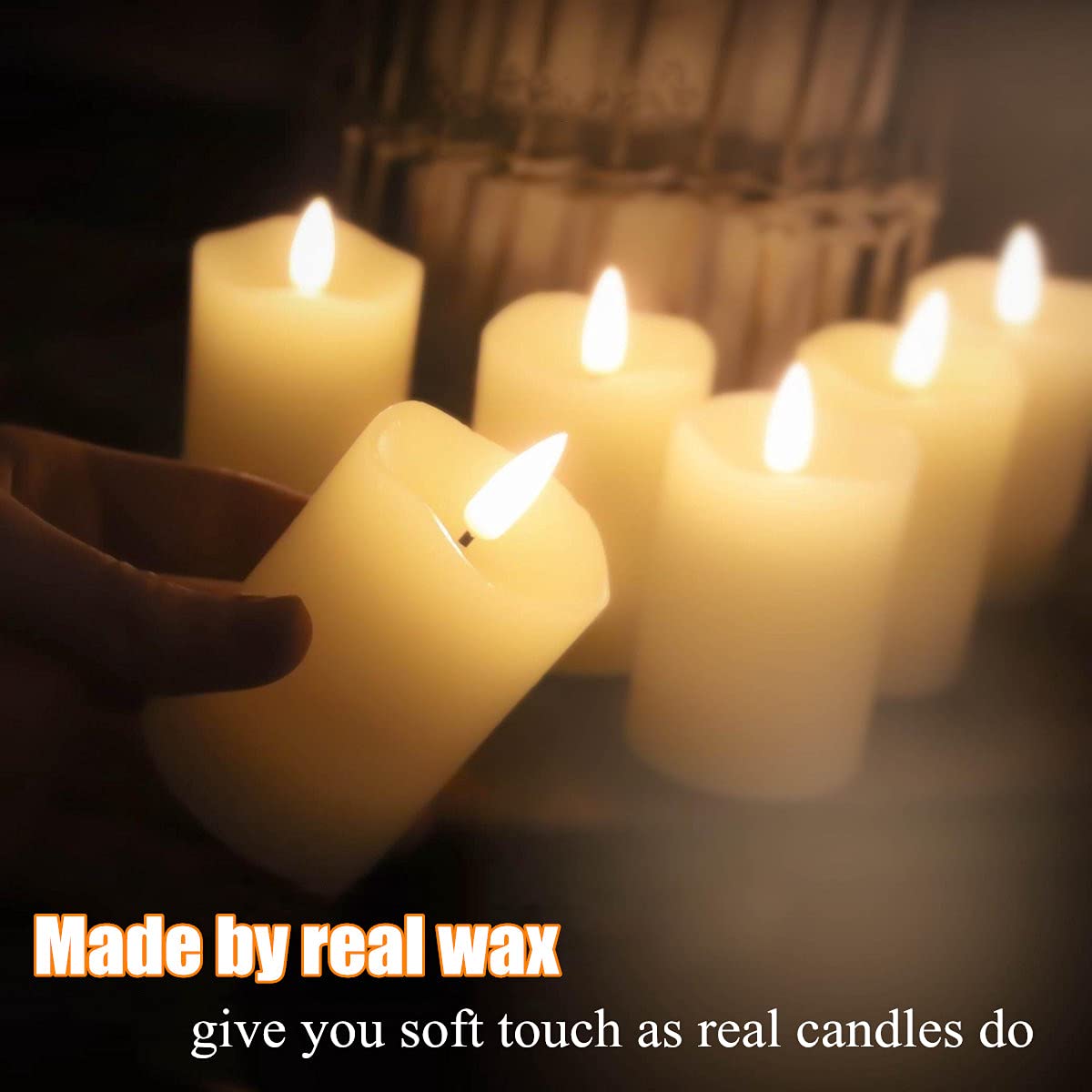 Flameless LED Votive Candles 6 Pack - 2