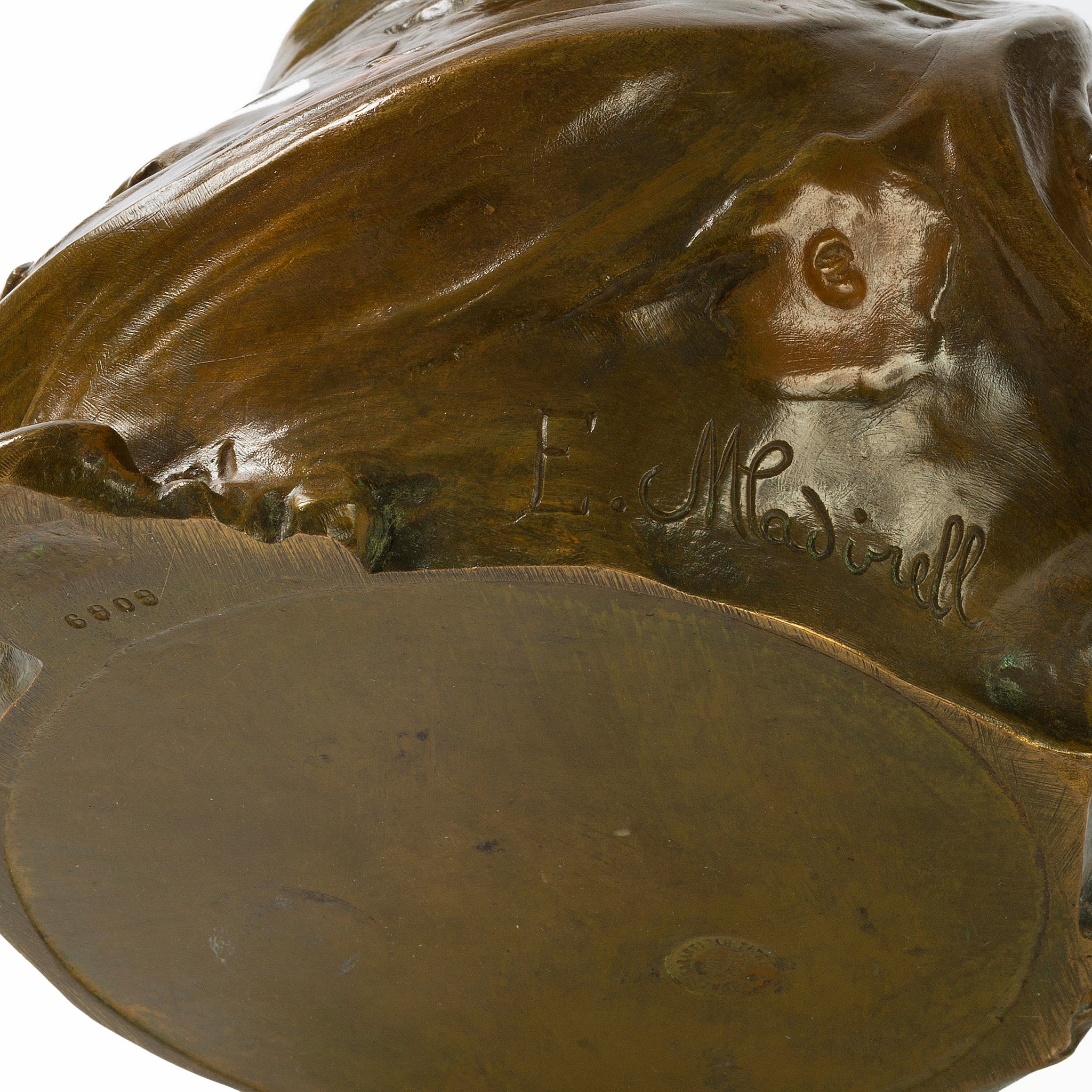 François Madurell Bronze Jardinière Planter - Elegant Female Faces Design - Perfect for Indoor Plants, Home Decor & Garden Centerpiece