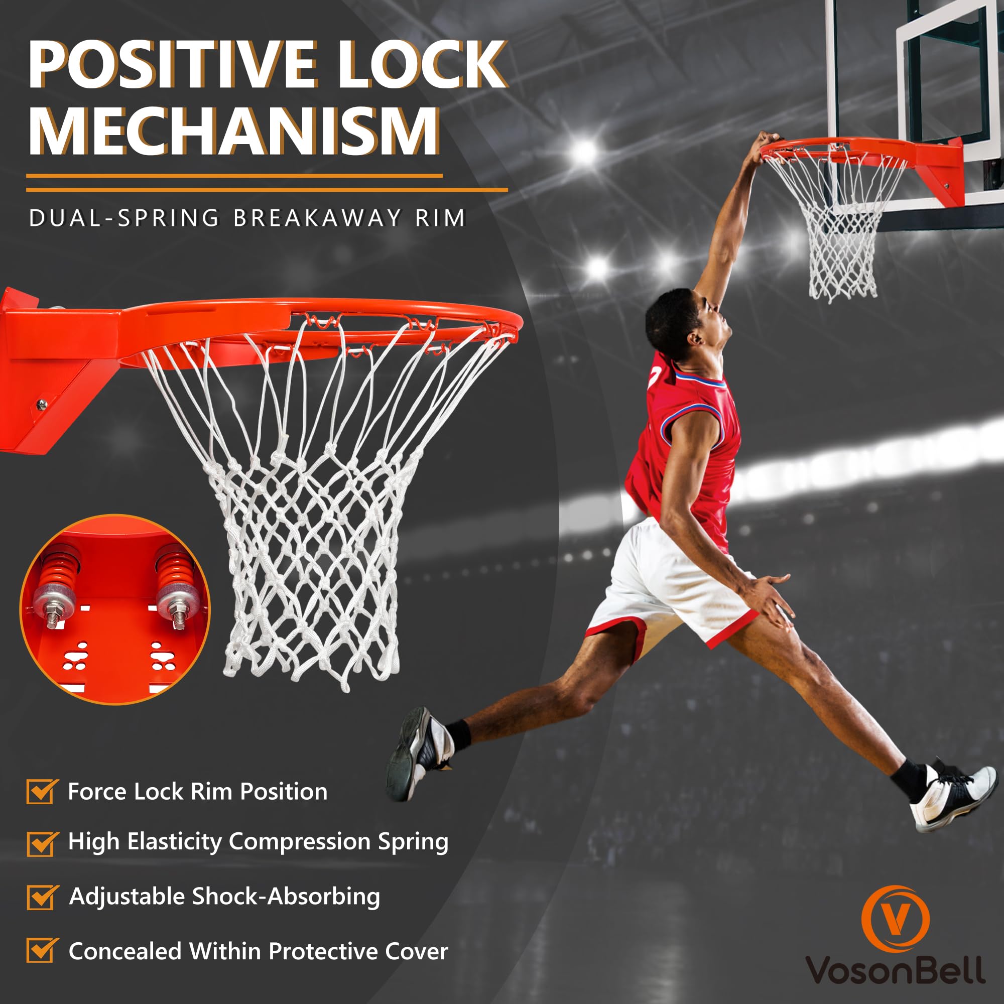 Heavy Duty Breakaway Basketball Rim - 18