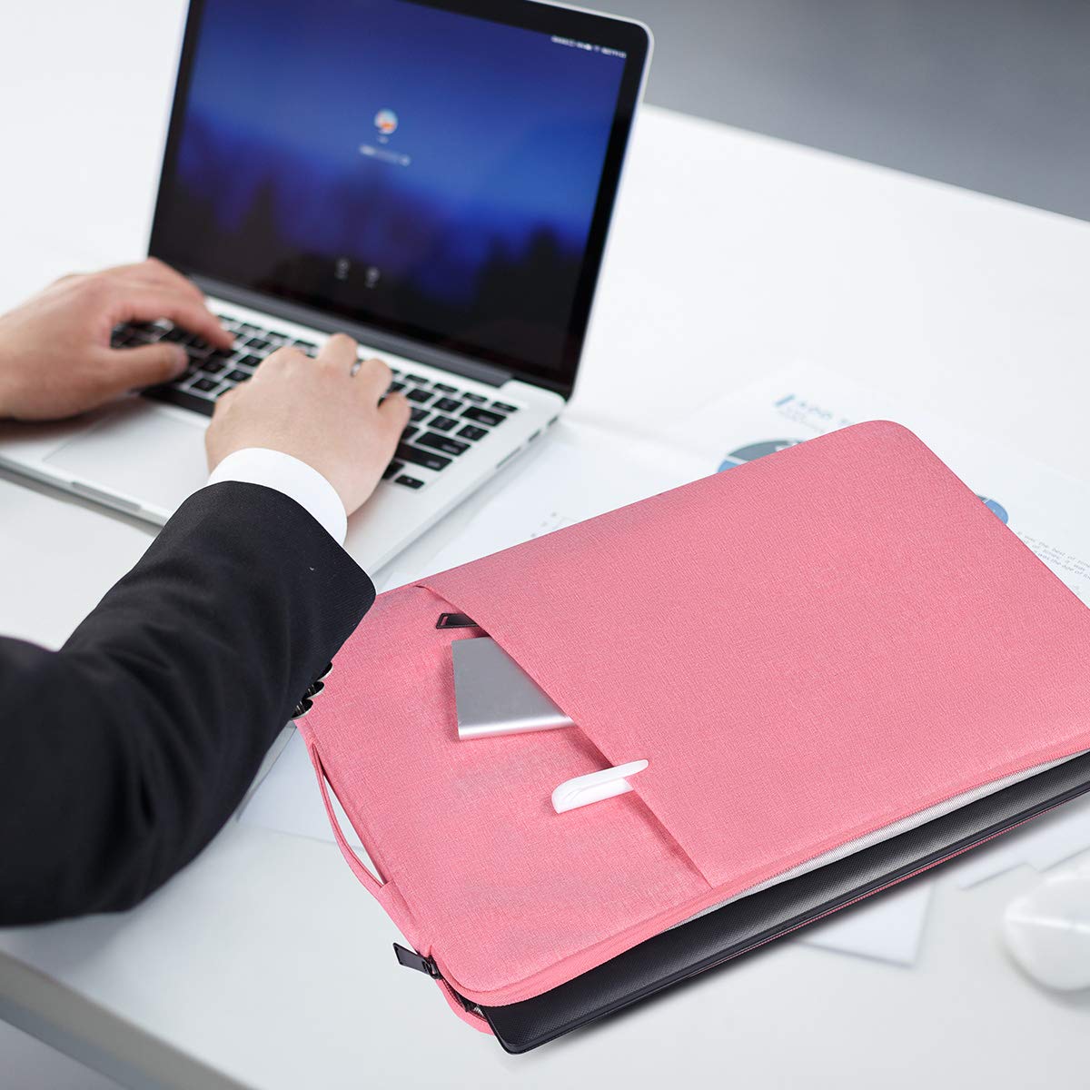 13-13.3 Inch Laptop Sleeve Case Bag for MacBook Pro/Air, ASUS ZenBook 13, Acer Chromebook R 13, HP Envy/Spectre X360 - Lightweight Protective Laptop Cover for Work, School & Travel (Perfect for Women & Students)