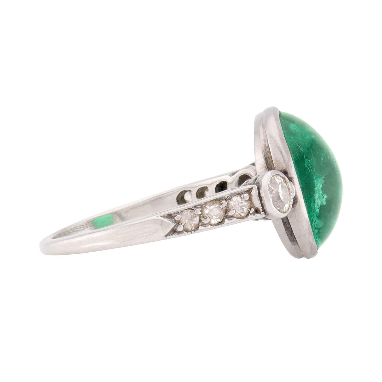 Exquisite Edwardian 14K Gold Emerald and Diamond Vintage Ring for Women - Perfect for Engagement, Anniversary & Special Occasion Gifts