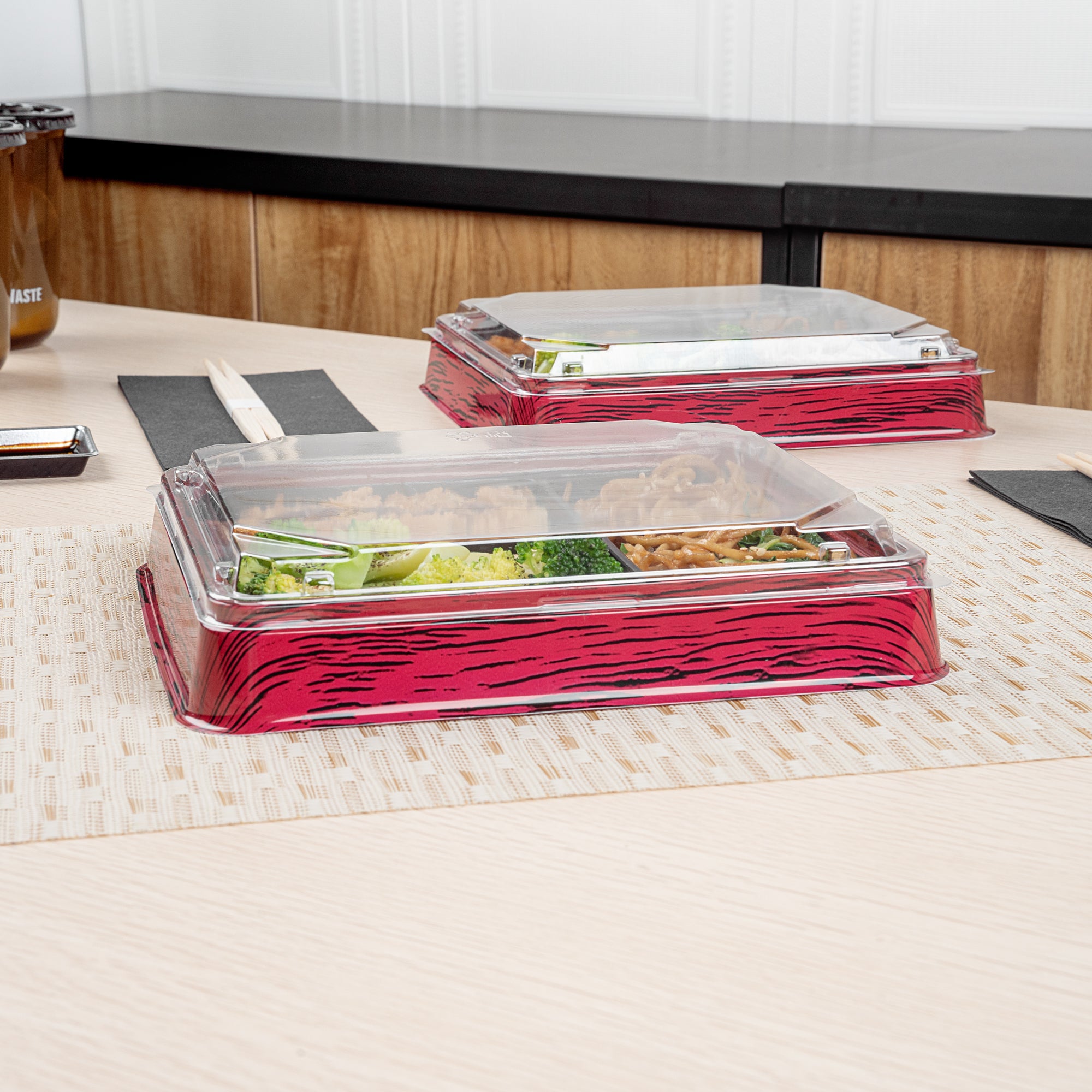 Bento Tek Rectangle Clear Plastic Lids - 50 Pack for 16 oz Bento Boxes | Airtight Food Storage | Perfect for Meal Prep, School Lunches & Office Snacks