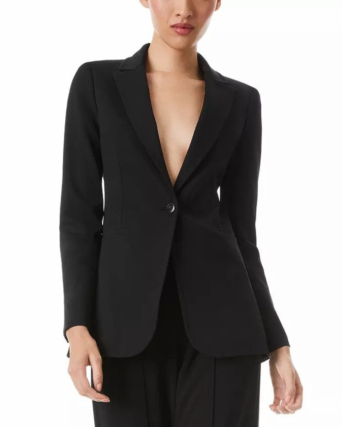 Black 2-Piece Women's Business Casual Suit Set (Blazer & Pants) - Professional Office Wear for Work & Formal Occasions