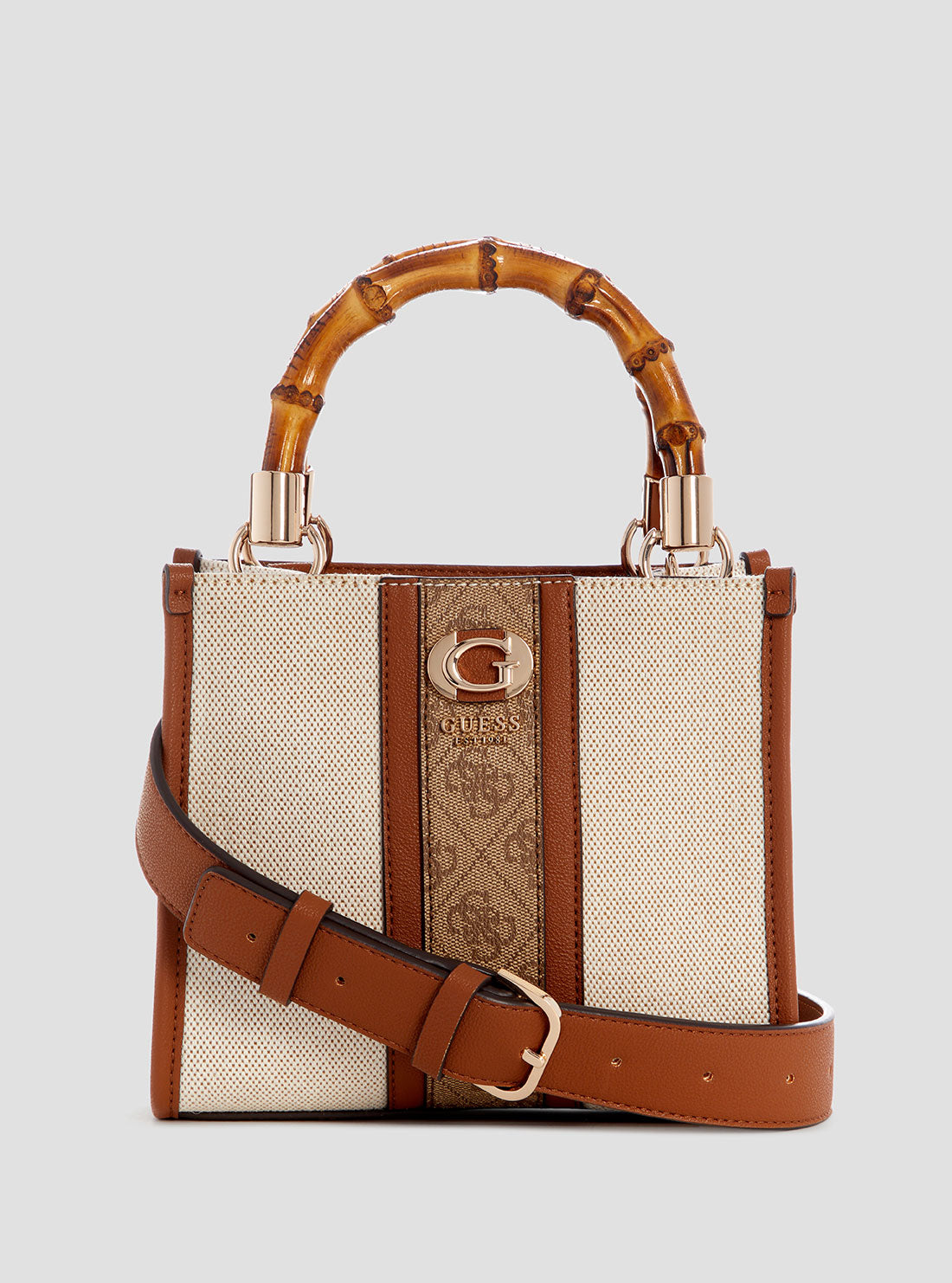 Brown Logo Kerima Bamboo Mini Tote Bag - Eco-Friendly Reusable Shopping Tote for Groceries, Beach, Gym & Daily Use