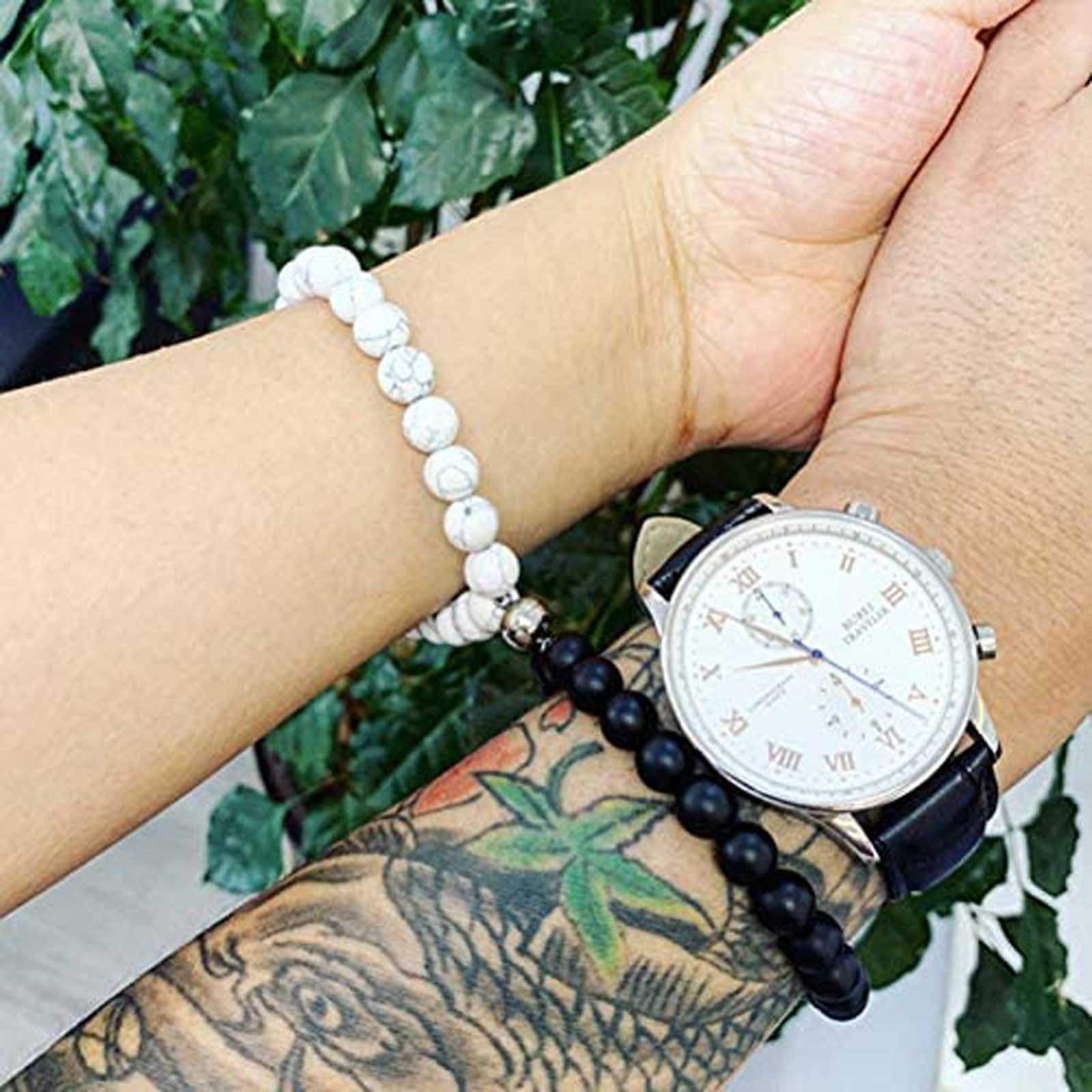 Elegant Magnetic Couple Earrings & Bracelet Set for Women and Men - Perfect Matching Jewelry Gift for Anniversary, Wedding, Date Night - One Size (D)