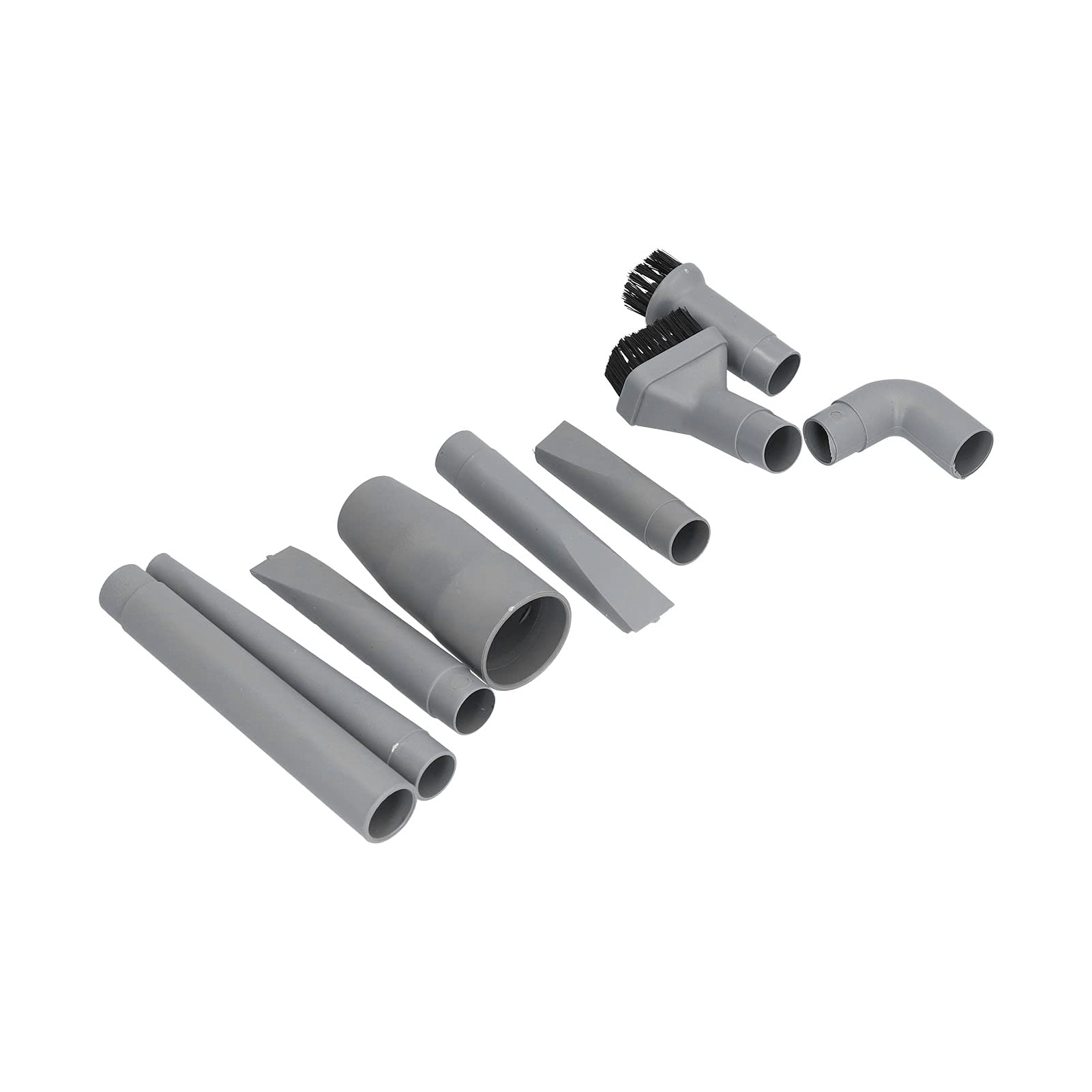 Jazar 9-Piece Vacuum Cleaner Brush Set - Durable Gray Vacuum Accessories for Home & Car - Perfect for Curtains, Upholstery & Hard-to-Reach Areas
