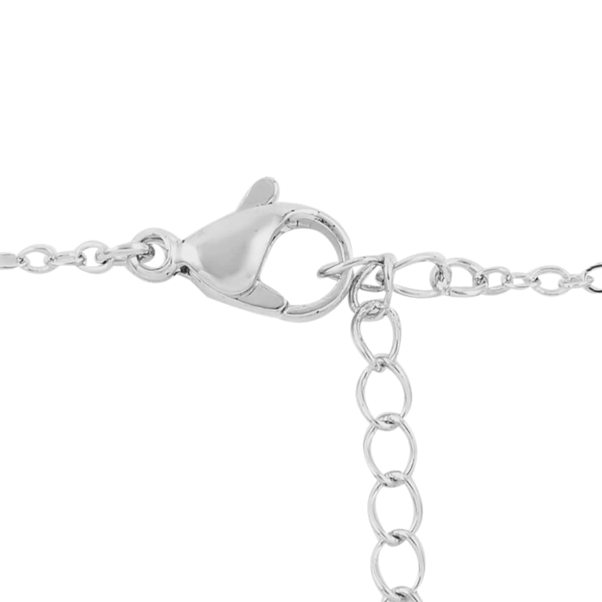 Magic Color Cubic Zirconia Pendant Necklace for Women - Sterling Silver Plated CZ Glass Jewelry, 20