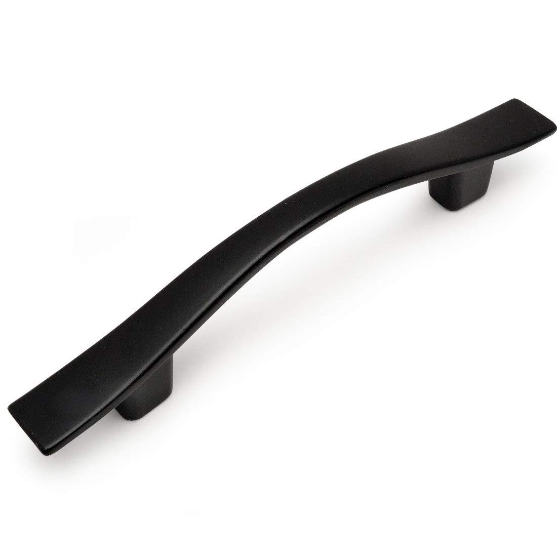 50 Pack - Cosmas 8902FB Flat Black Cabinet Hardware Handle Pull - 3 Inch (76mm) Hole Centers - Perfect for Kitchen Cabinets, Bathroom Vanities, Dressers & Furniture Drawers