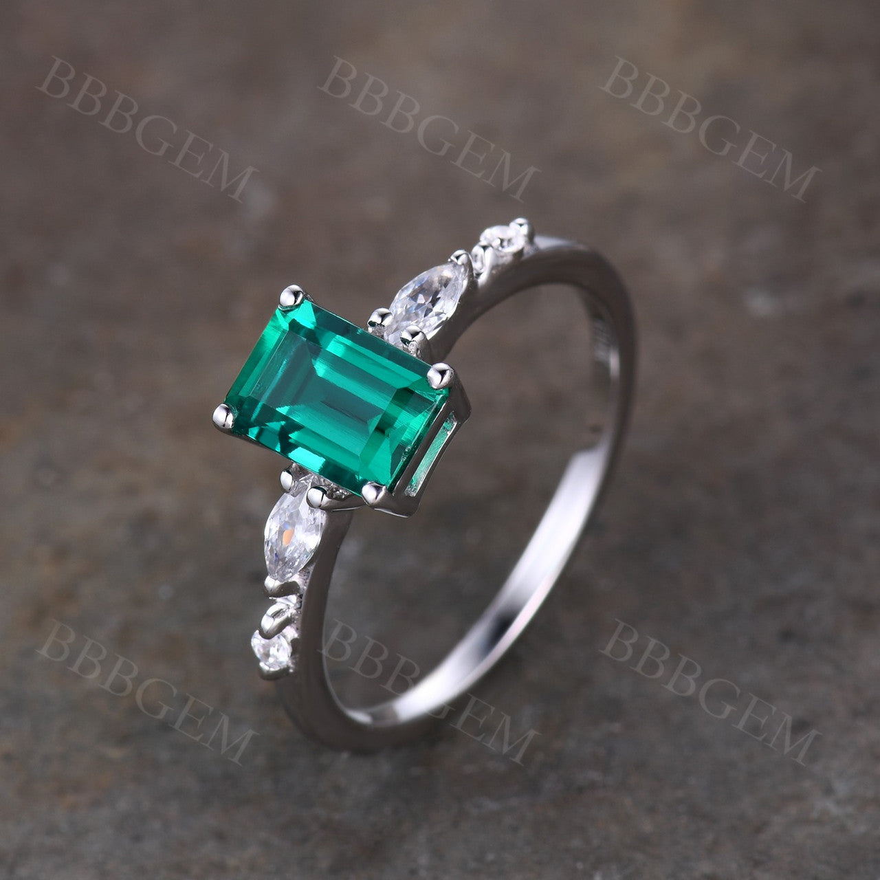 1CT Emerald Cut Lab-Created Moissanite Ring in Rose Gold – Perfect for Engagement, Wedding, Anniversary & Everyday Elegance