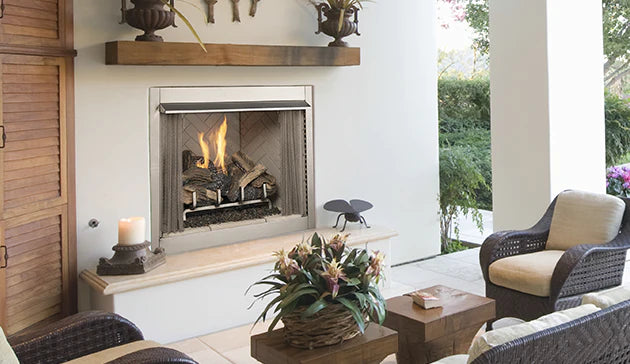 42 Inch Vent-Free Outdoor Gas Fireplace - VRE3242 - Perfect for Patios, Decks, and Backyard Gatherings
