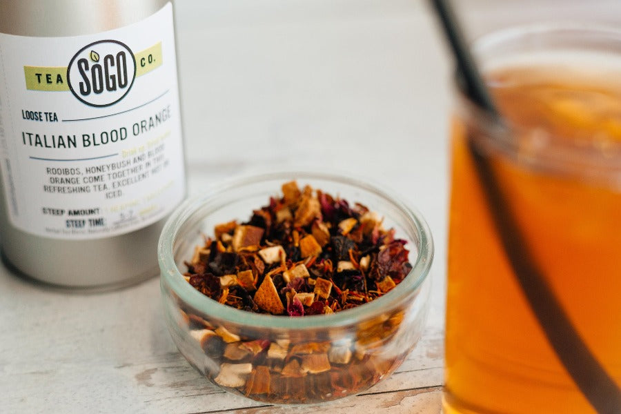 Premium Italian Blood Orange Herbal Tea - Caffeine-Free Citrus Infusion for Relaxation & Wellness | Perfect for Afternoon Tea, Gift Giving & Stress Relief