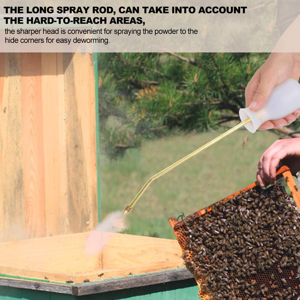 Professional Beekeeping Powder Blower with Long Copper Tube - Multi-Purpose Pest Control Sprayer for Gardening & Agriculture | Ideal for Wasp, Beehive & Crop Protection